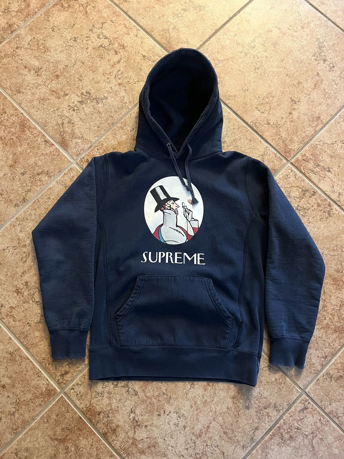 image of Fw11 Supreme Uptown Hoodie in Navy, Men's (Size Medium)
