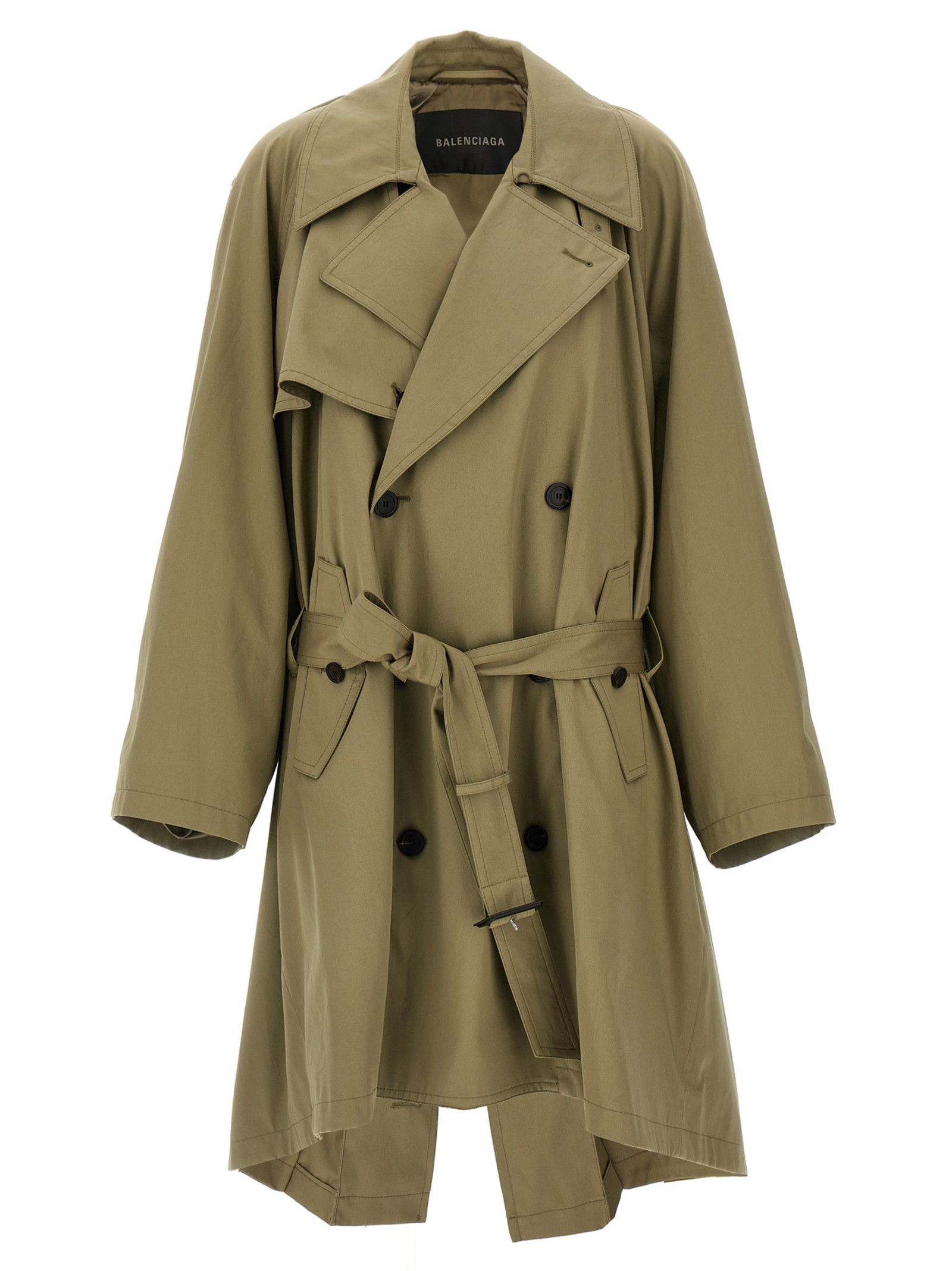 Balenciaga 'Draped Neck' Trench Coat Size XS / US 0-2 / IT 36-38 - 1 Thumbnail