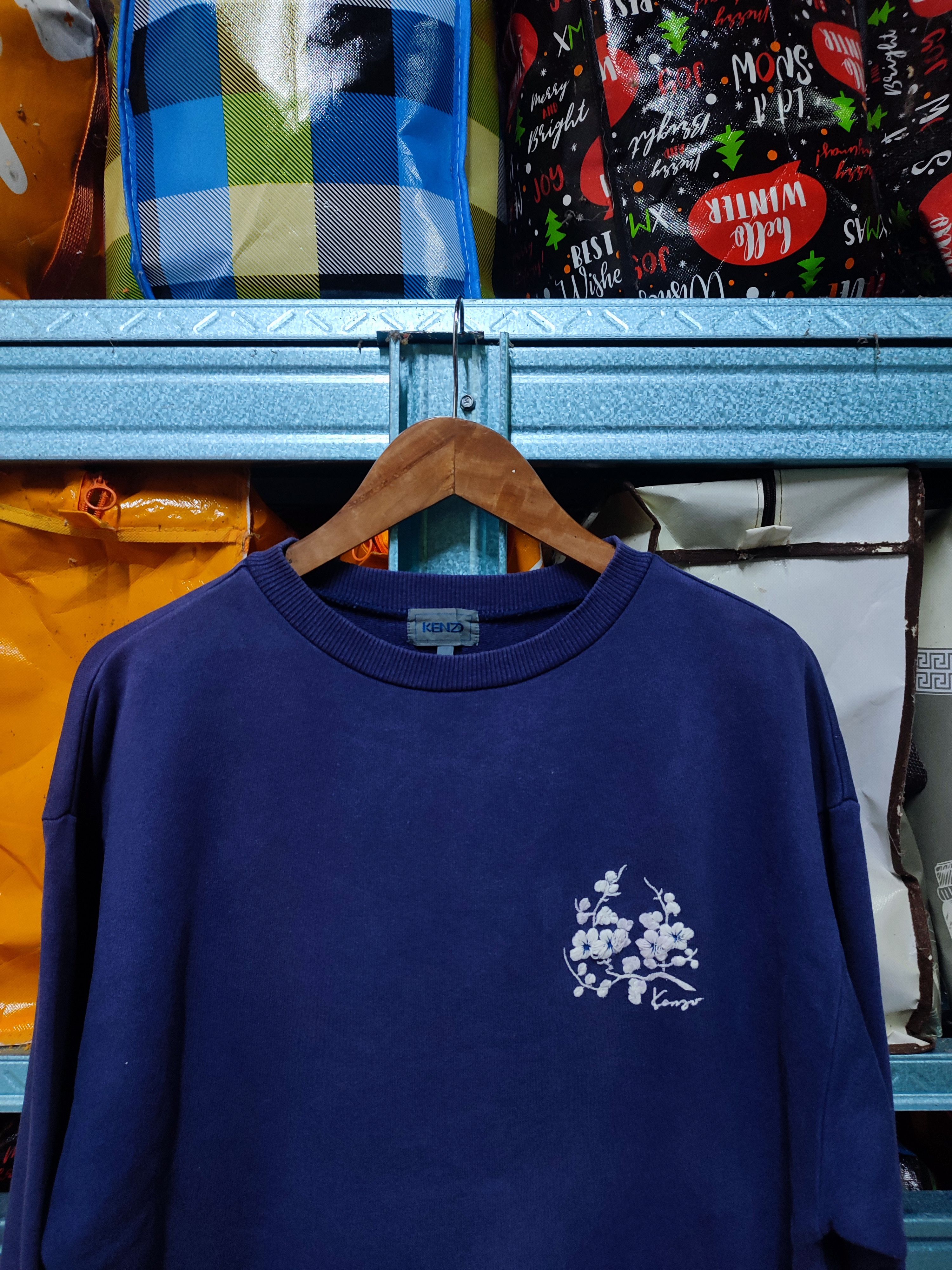Kenzo × Vintage 🔥STEAL🔥 Vintage 80s Flower Embroidery Sweatshirt By Kenzo Size US L / EU 52-54 / 3 - 2 Thumbnail