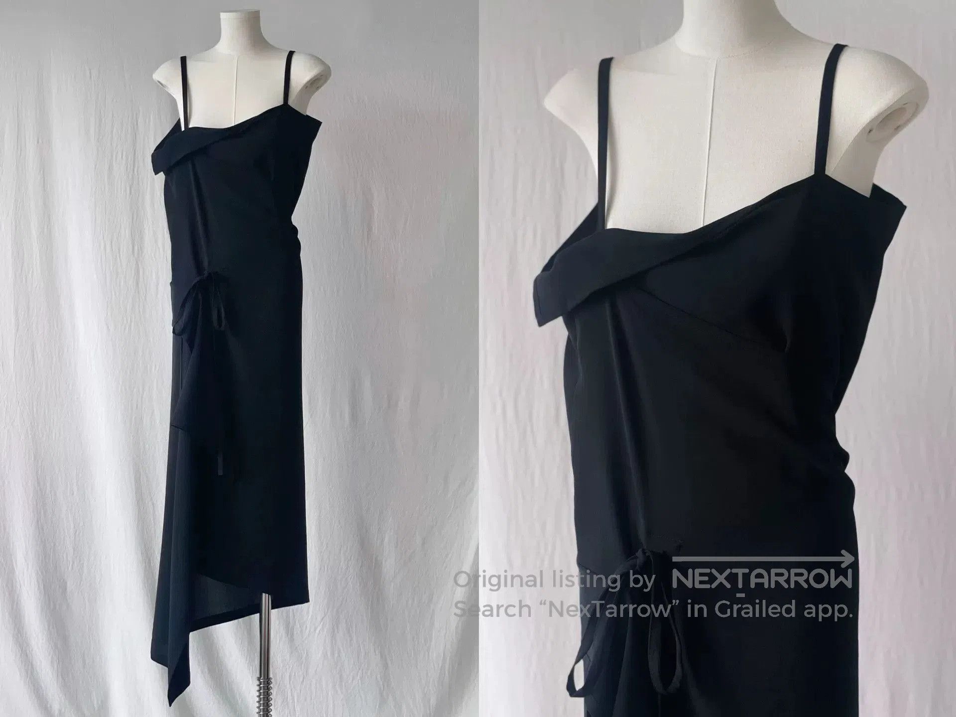 Limi Feu LimiFeu Asymmetrical Black Dress with Straps. Size S / US 4 / IT 40 - 4 Thumbnail