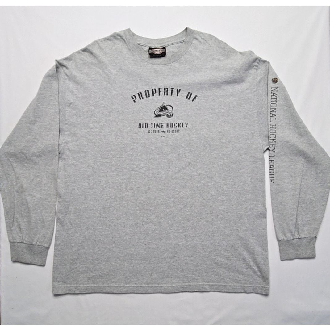 Vintage Vintage Avalanche NHL Hockey Shirt Graphic Gray XXL Tee Y2K Size US XXL / EU 58 / 5 - 1 Thumbnail