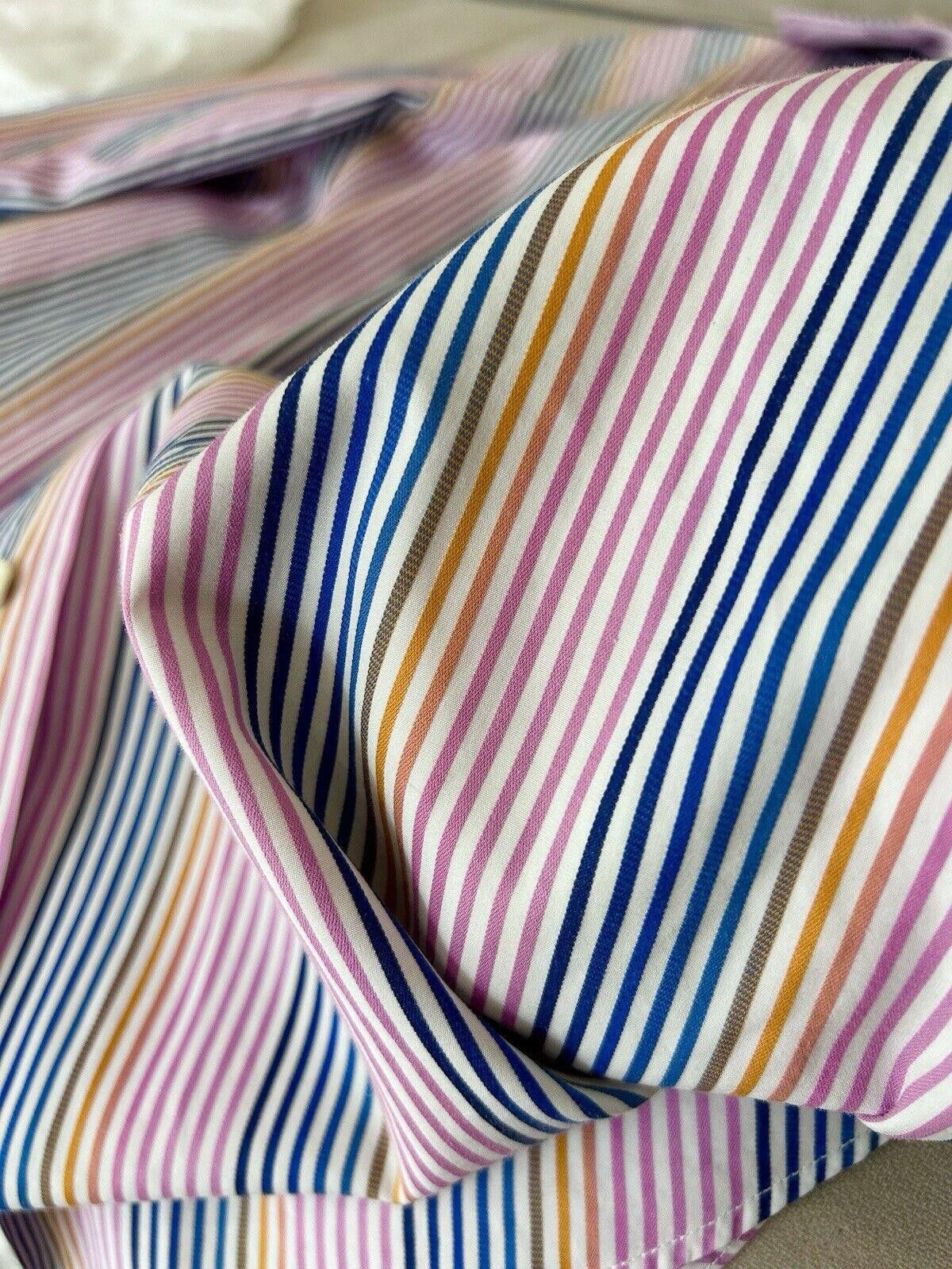 Designer Bugatchi Uomo Men’s Button Up Shirt Striped Classic Fit XL Size 44R - 7 Thumbnail
