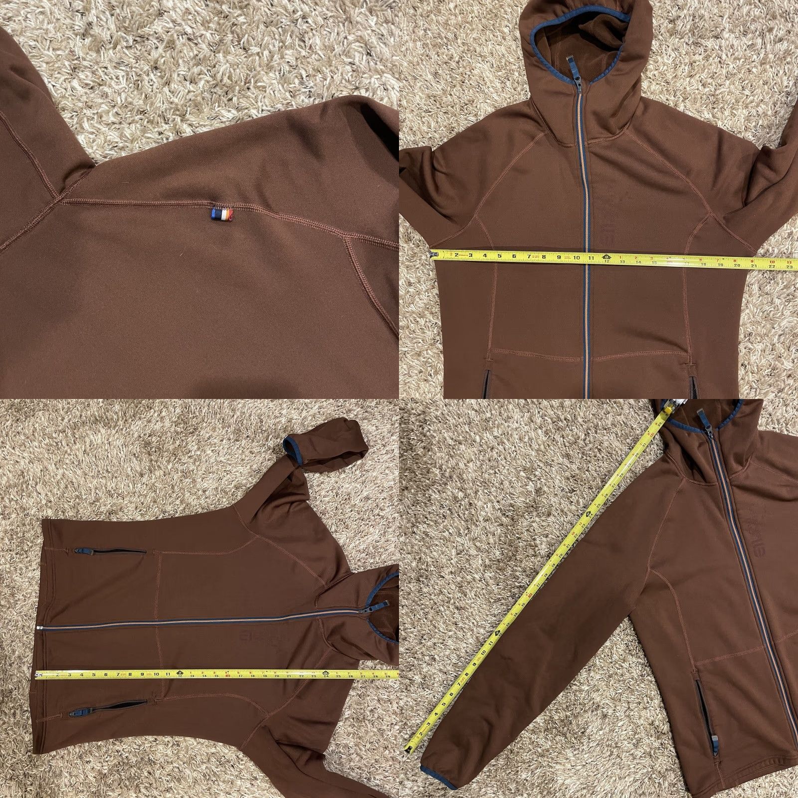 Vintage State of Elevenate Skiers Fleece Hood Jacket Men’s L Brown Fullzip Ell E11 Ell Size US L / EU 52-54 / 3 - 9 Thumbnail