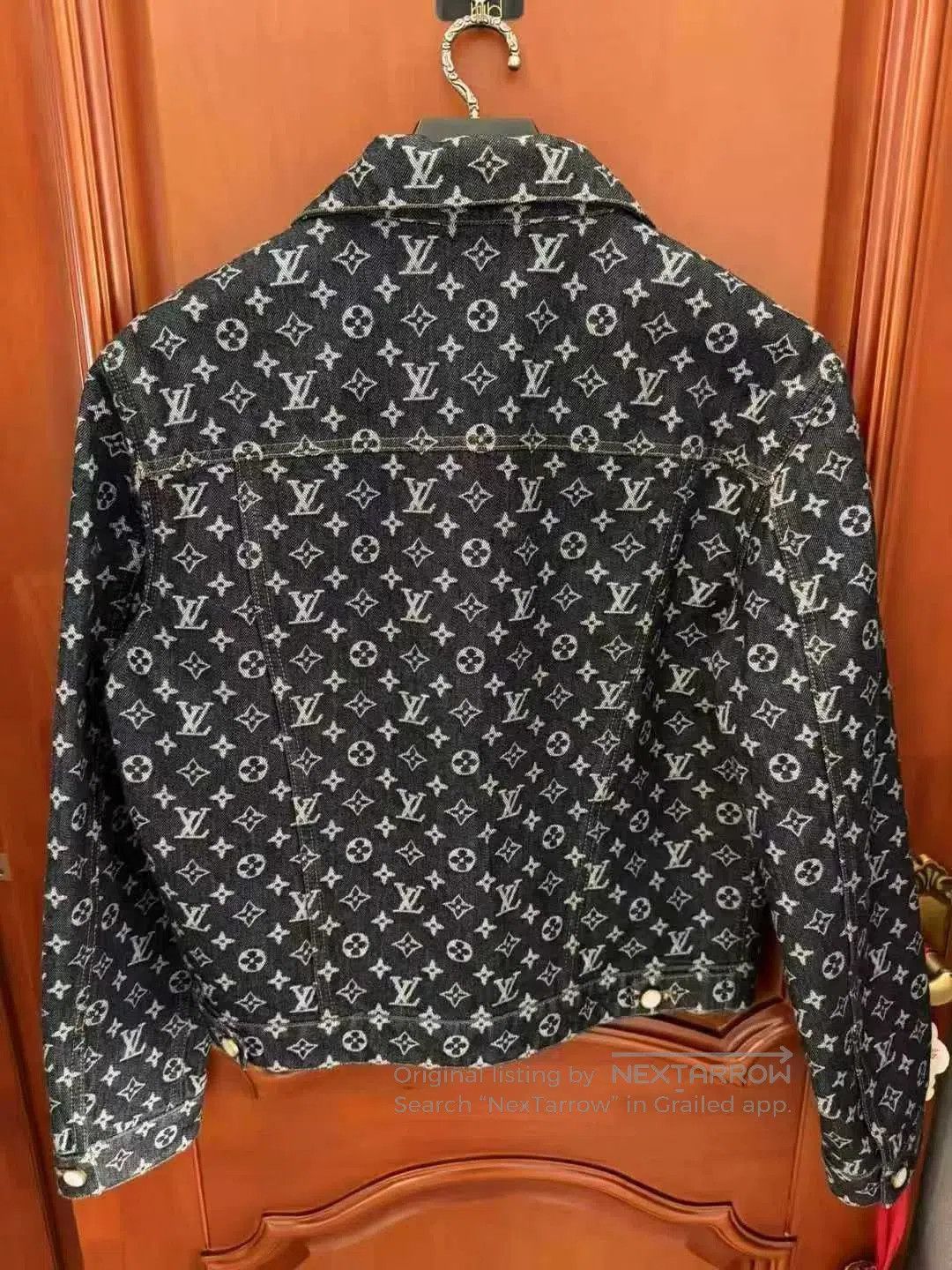 Louis Vuitton black logo print denim jacket by lv. Size US L / EU 52-54 / 3 - 2 Thumbnail