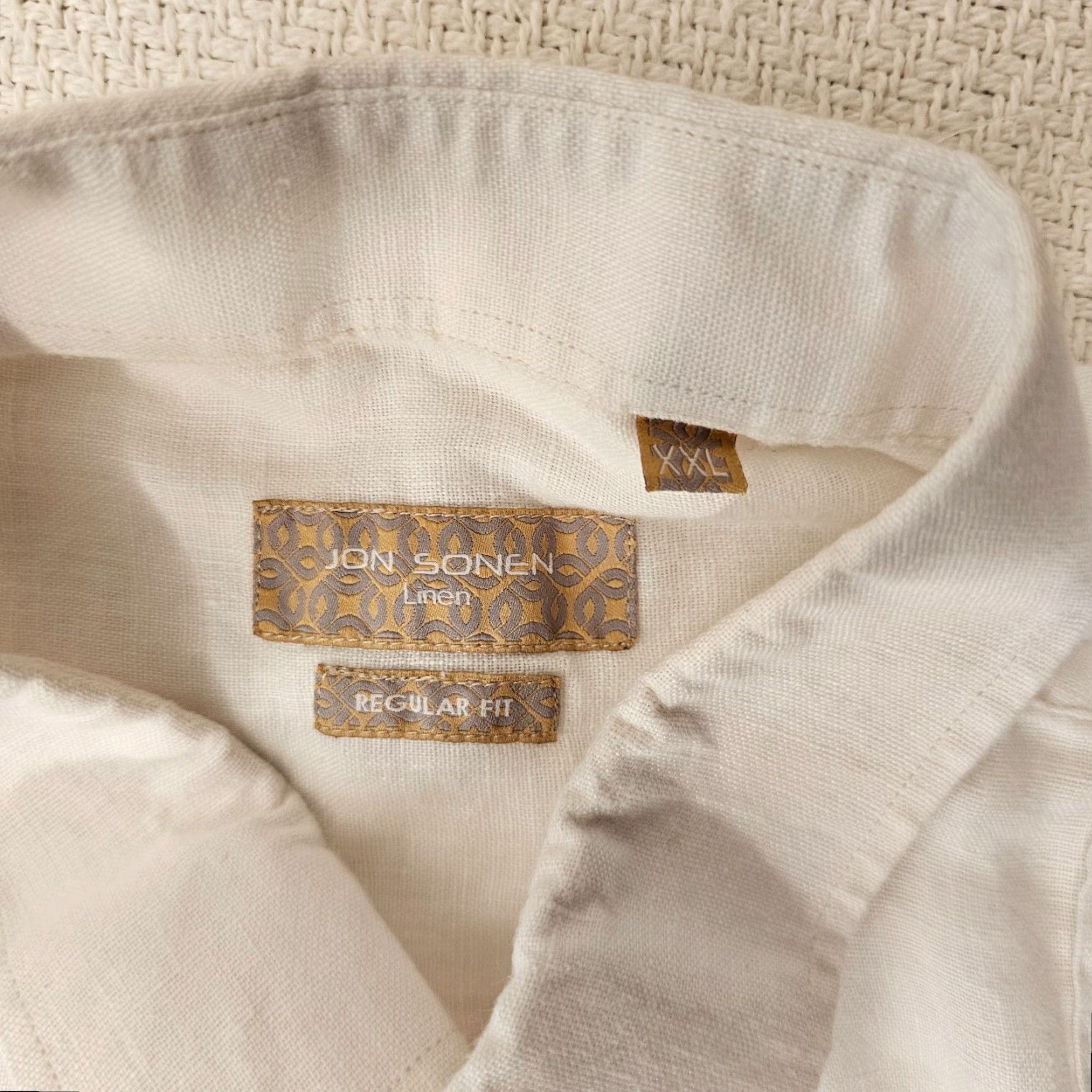 Vintage VINTAGE Jon Sonen Men's 2XL White Button-Down Shirt Long Sleeve Cotton Formal Business Party Size US XXL / EU 58 / 5 - 2 Thumbnail