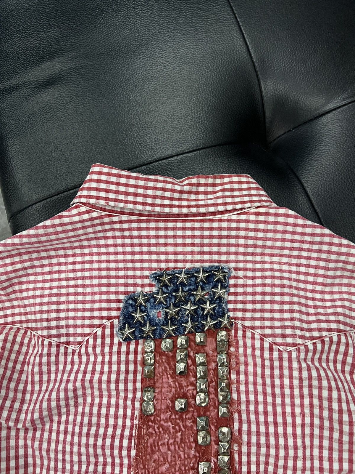 Kapital Kapital American Flag Motif Plaid Snap Shirt Size US L / EU 52-54 / 3 - 18 Thumbnail