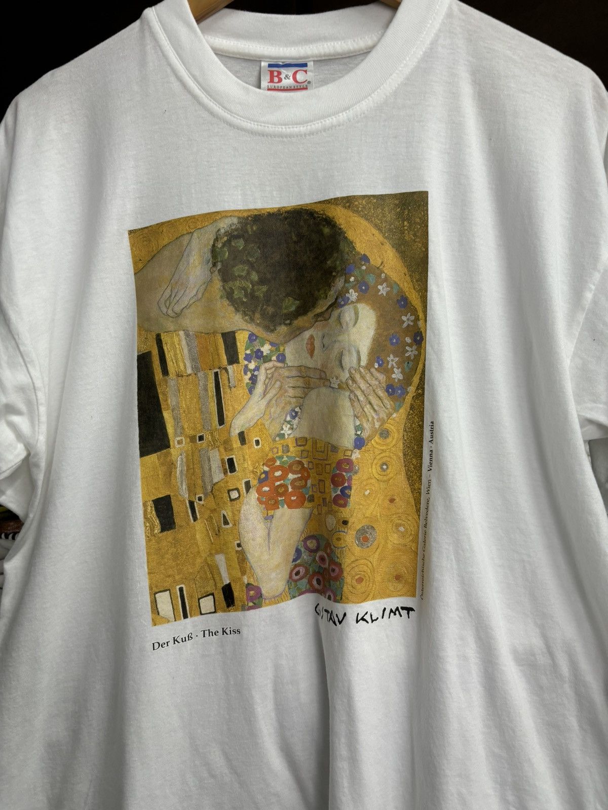 Vintage RARE! Vintage 90’s Gustav Klimzt The Kiss Art Museum Size US L / EU 52-54 / 3 - 4 Thumbnail