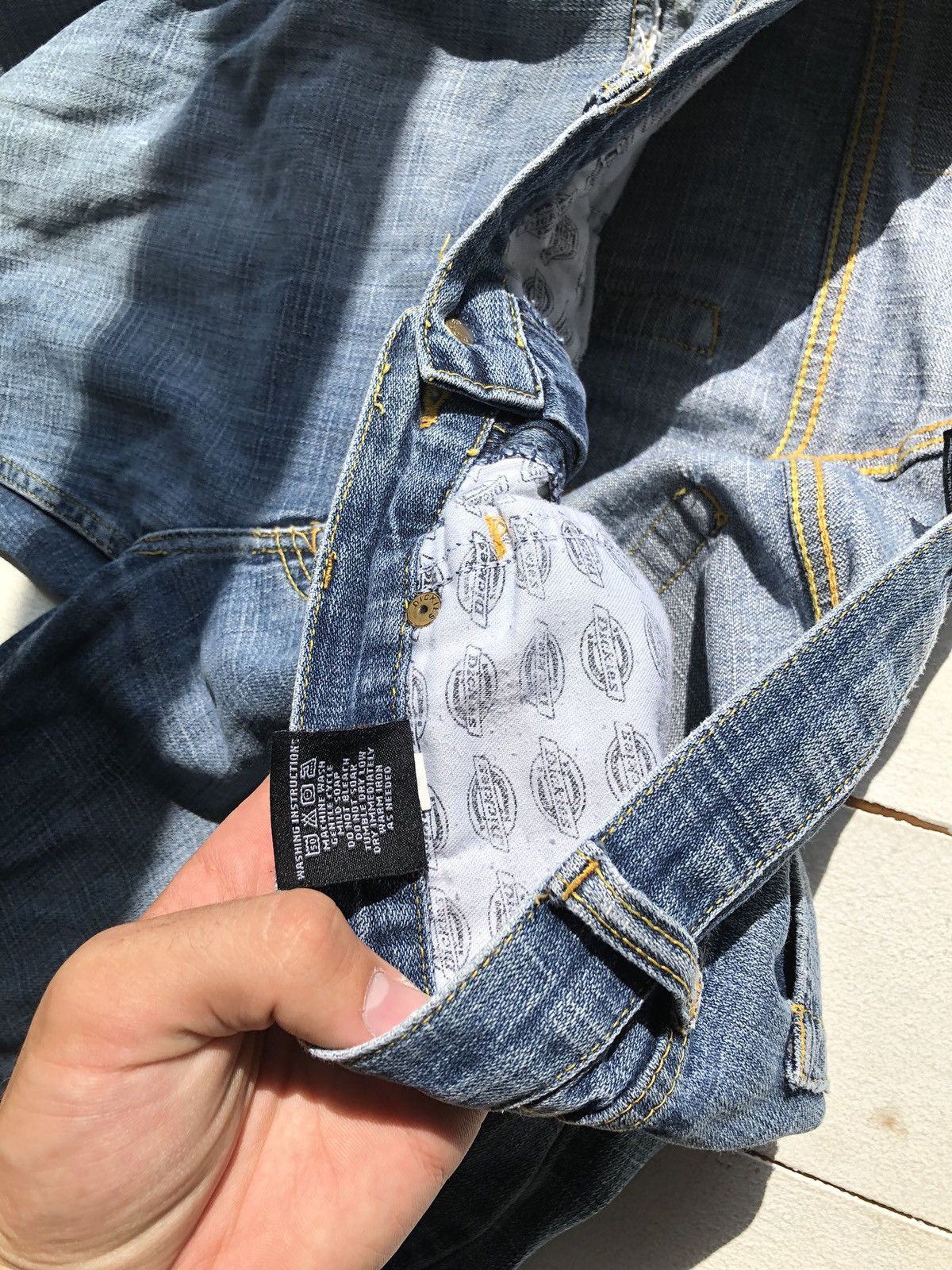 Dickies × Vintage 90s Dickies USA MADE Vintage Work Blue Baggy Denim Jeans Size US 34 / EU 50 - 11 Thumbnail
