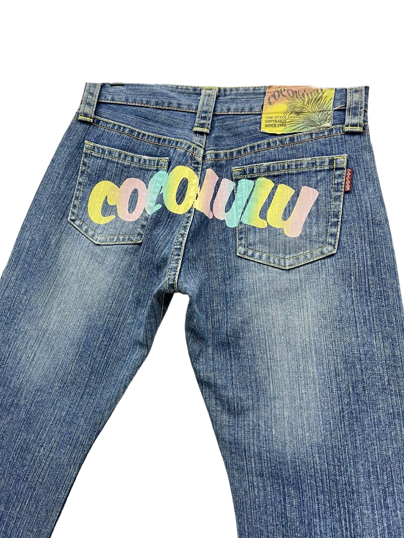 Vintage 🔥🌈 90’s COCOLULU Rainbow Spellout Denim Made In Japan💥 | Grailed