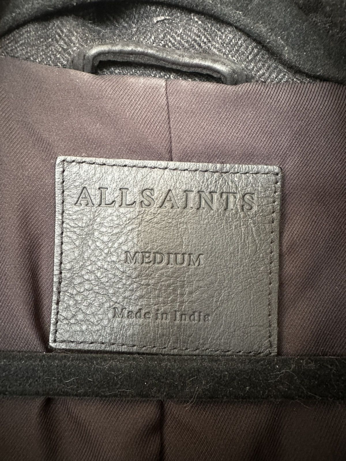 Allsaints AllSaints Survey Layered Leather Jacket Size US M / EU 48-50 / 2 - 3 Thumbnail