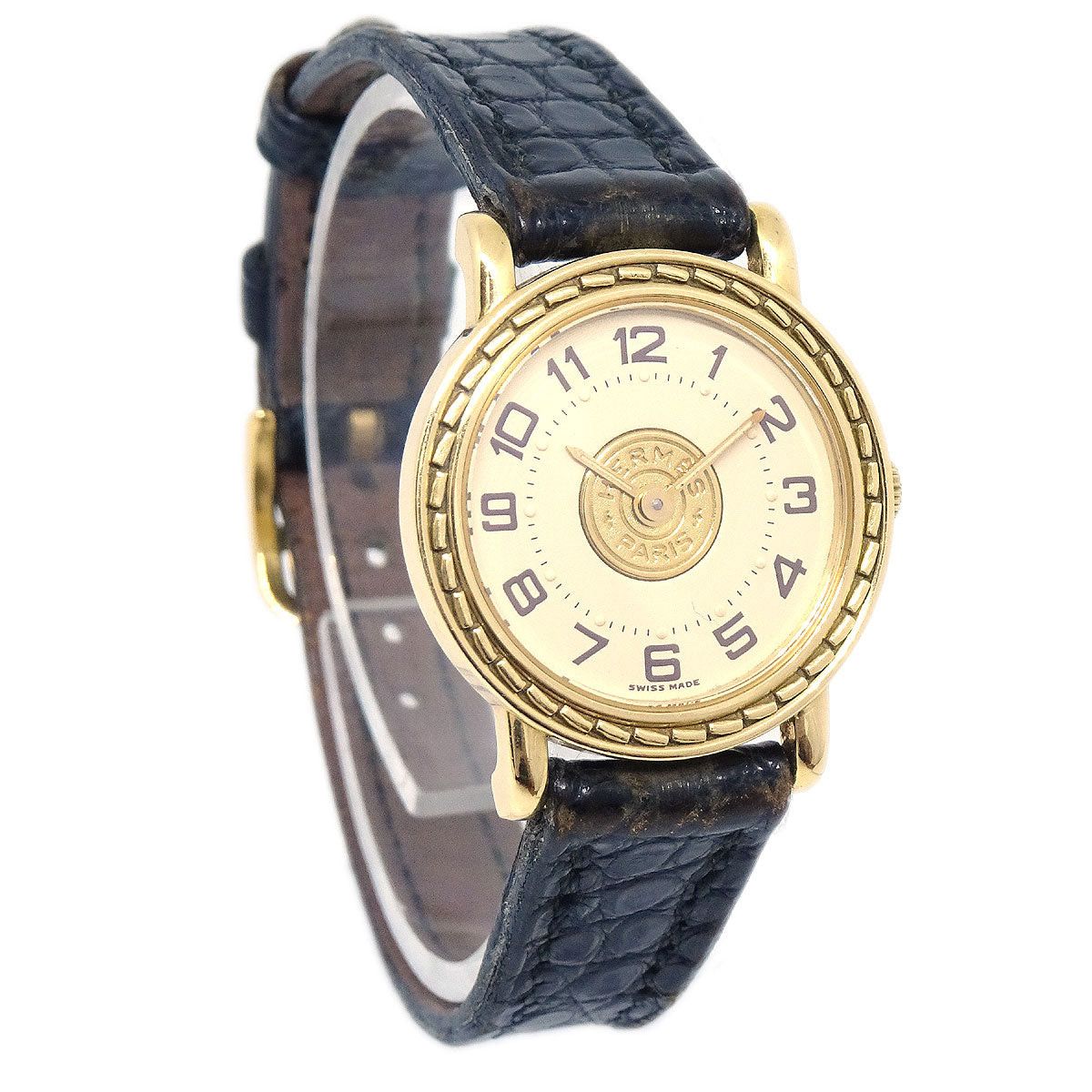 image of Hermes 1990 Serie Quartz Watch 75774 in Black, Women's