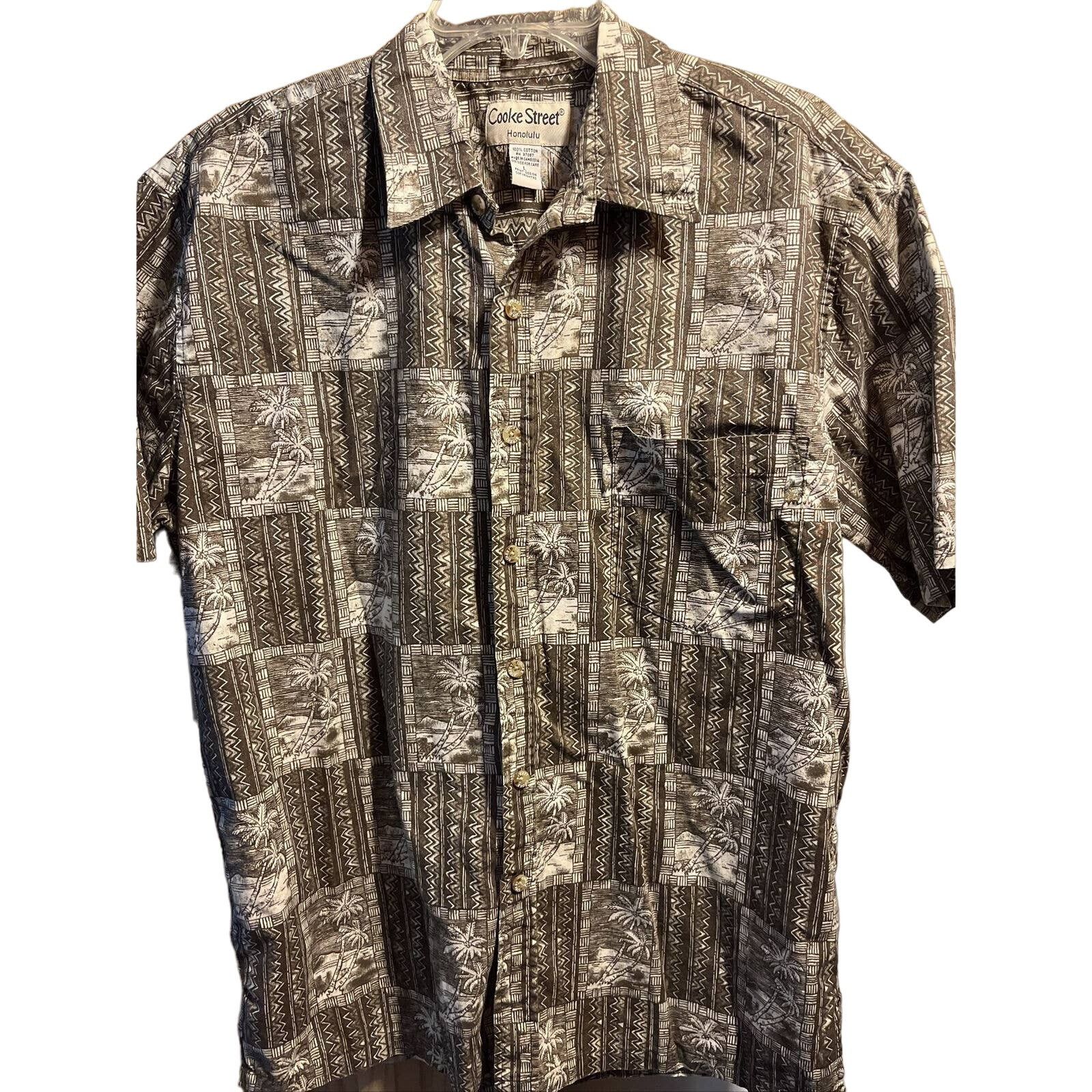 Other Cooke Street Honolulu Men L Brown Floral Button Cotton Shirt Size US L / EU 52-54 / 3 - 1 Thumbnail