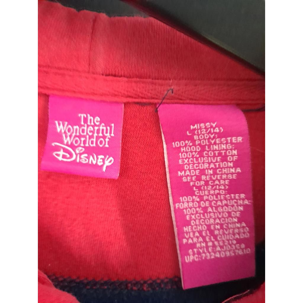 Disney Disney Micky Mouse Full Zip Hooded Sweatshirt Size L Size ONE SIZE - 2 Thumbnail