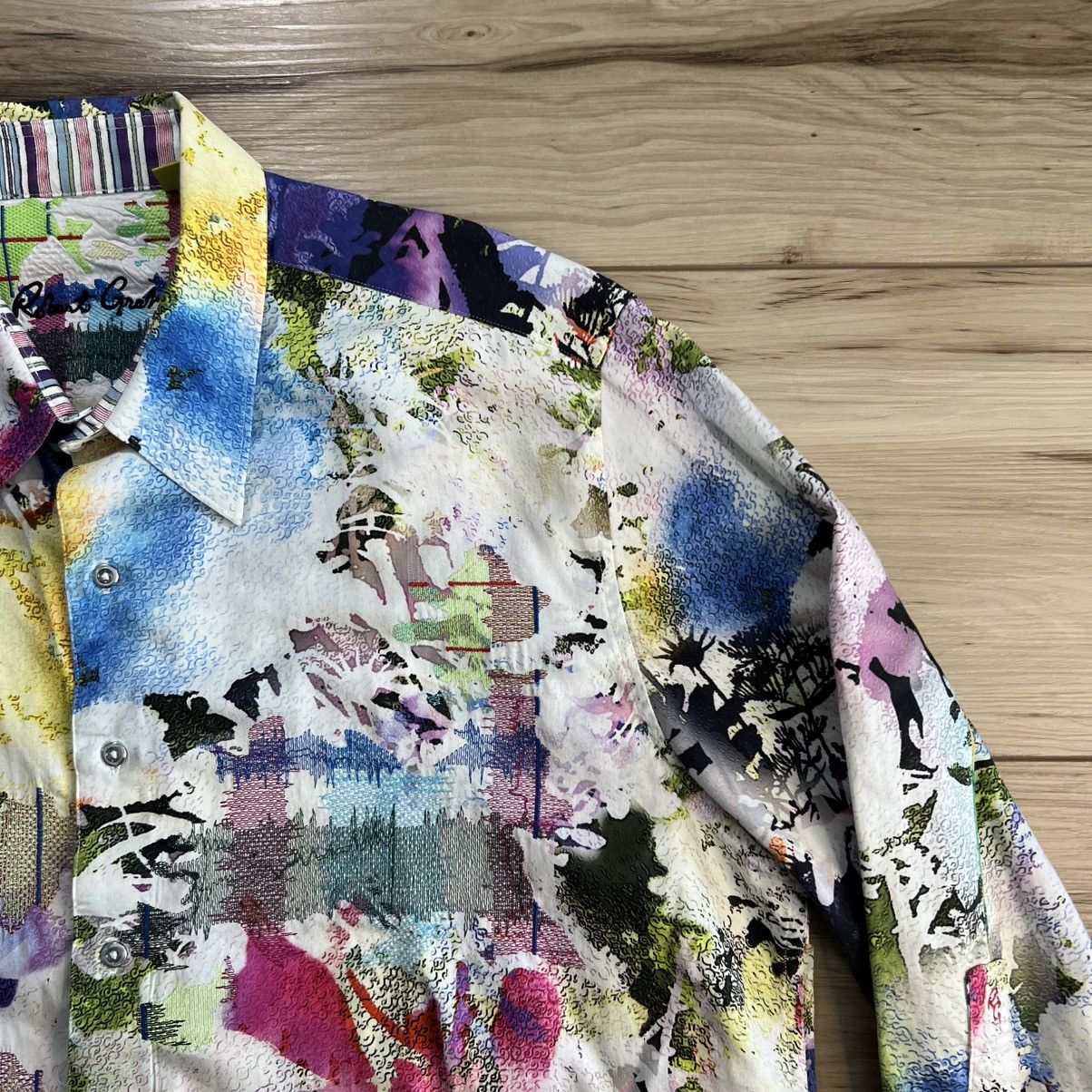 Robert Graham Robert Graham Mack Daddy Watercolor Abstract Cotton Shirt Size US L / EU 52-54 / 3 - 5 Thumbnail