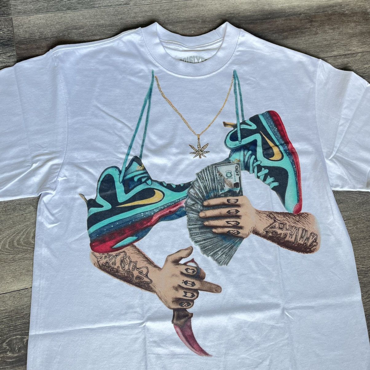Drain Gang × Sad Boys Smokedope2016 Karambit T Shirt Lebrons Chain Logo 2016Lyfe Size US L / EU 52-54 / 3 - 2 Thumbnail