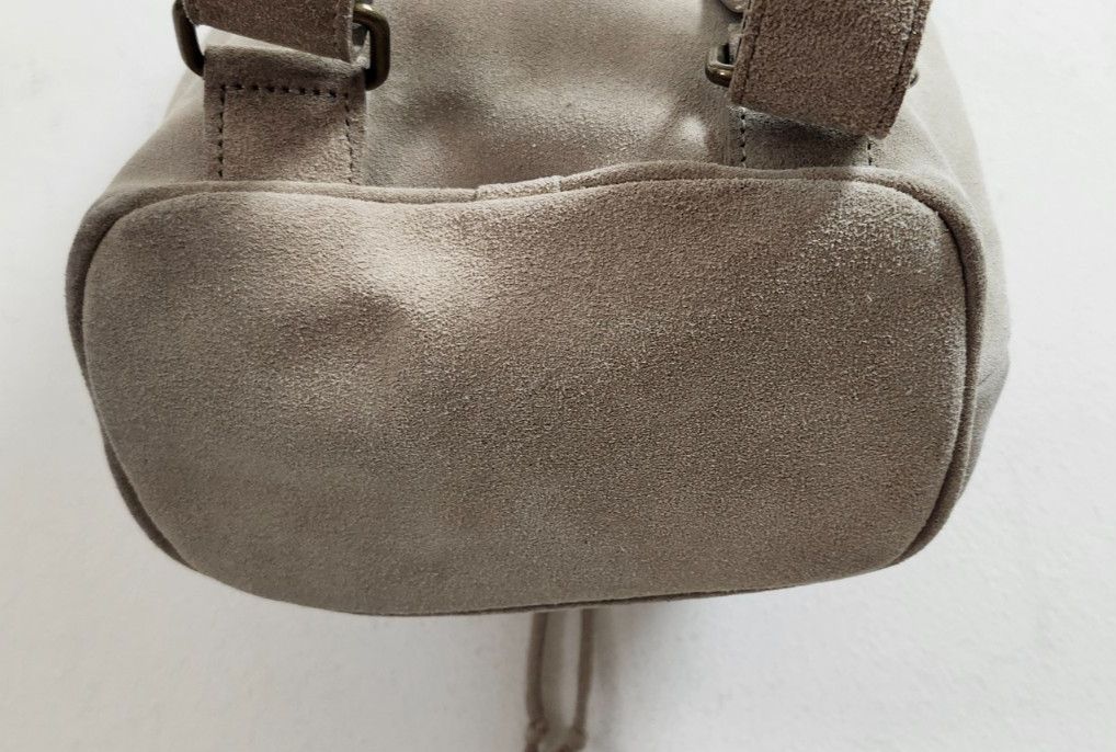 Women's UGG AUSTRALIA beige Suede Shearling Mini Backpack