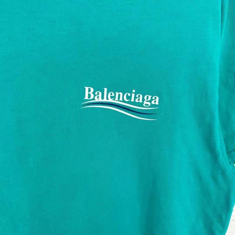 Balenciaga Balenciaga Lake Green Cola Short Sleeve Size US S / EU 44-46 / 1 - 3 Thumbnail
