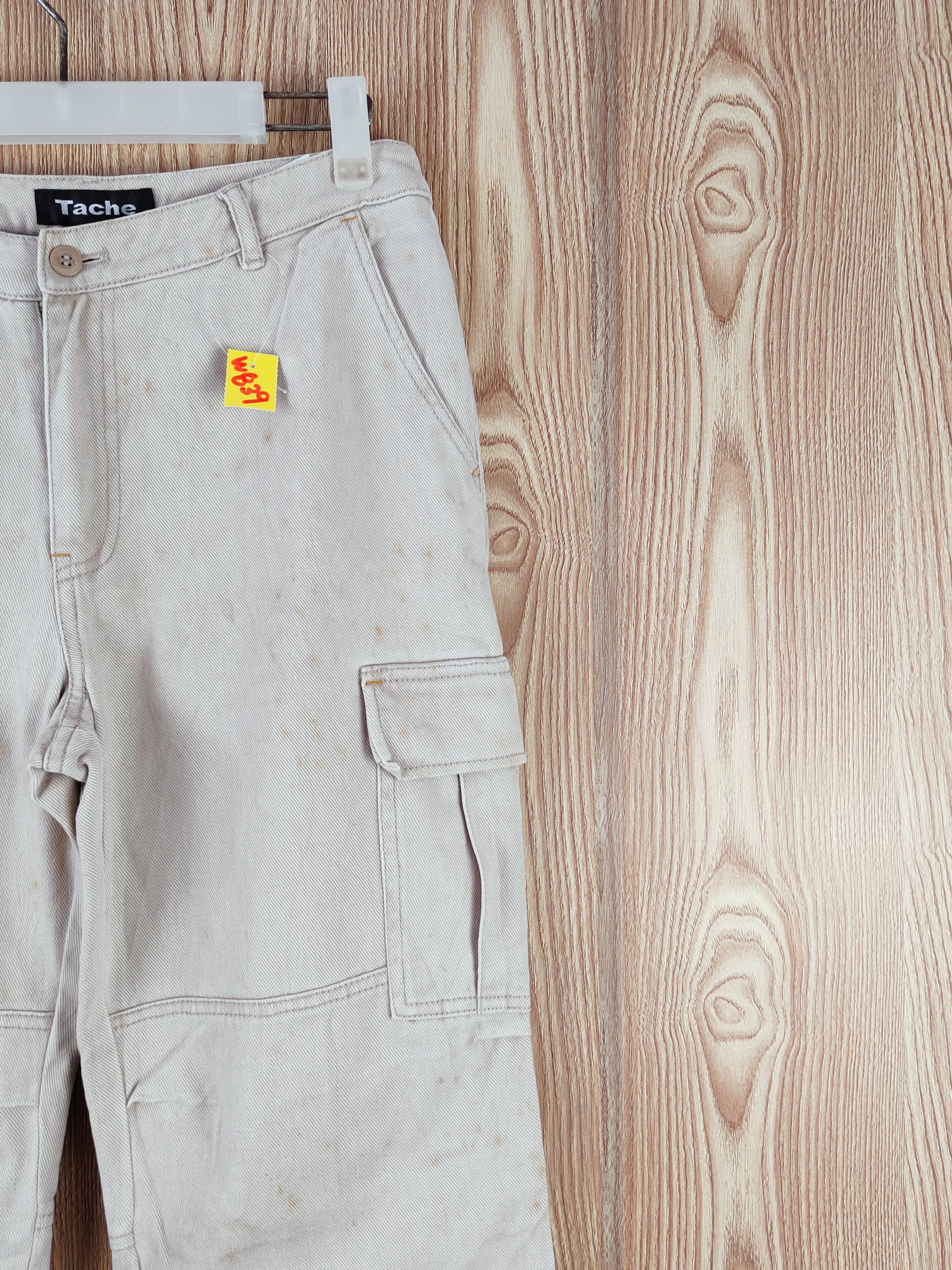 Japanese Brand Tache Beige Multipocket Tactical Cargo Pants #W839 Size US 29 - 5 Thumbnail