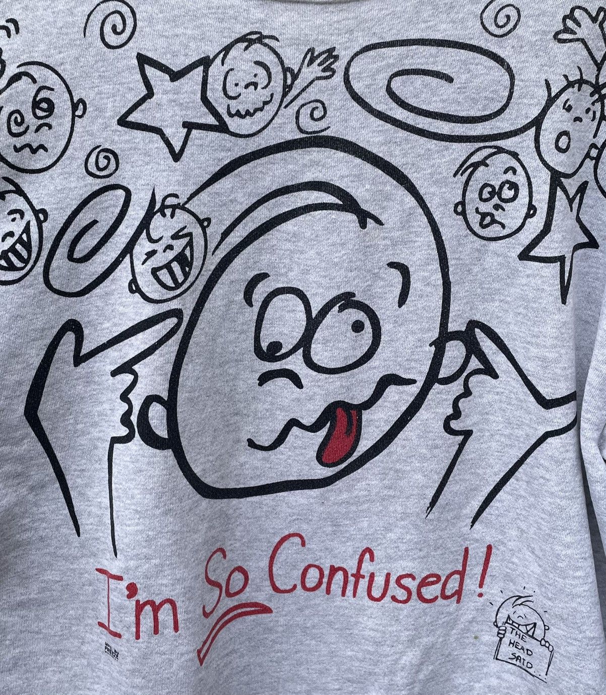 Vintage Vintage 90s Freeze I’m So Confused Faces Graphic Crewneck Size US XL / EU 56 / 4 - 5 Thumbnail