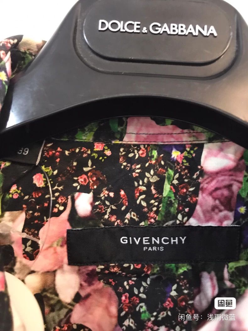 Givenchy Givenchy Size39 Floral Patchwork Long Sleeve Shirt Size US M / EU 48-50 / 2 - 3 Thumbnail