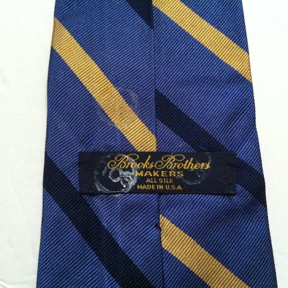 Brooks Brothers BROOKS BROTHERS MEN'S BLUE 100%SILK TIE WIDTH: 3 5/8" Size ONE SIZE - 3 Thumbnail
