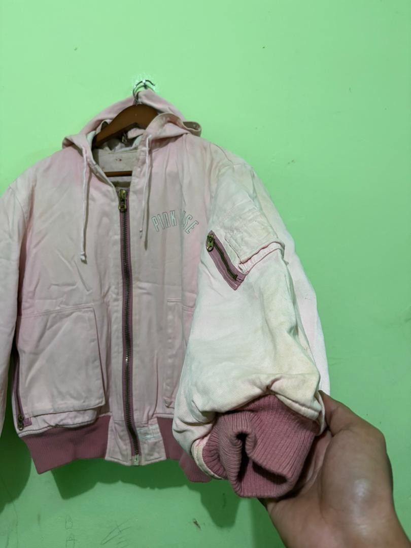 Pink House Vintage Pink House Bomber Jacket Big Logo Design With Hoodie Size US M / EU 48-50 / 2 - 3 Thumbnail