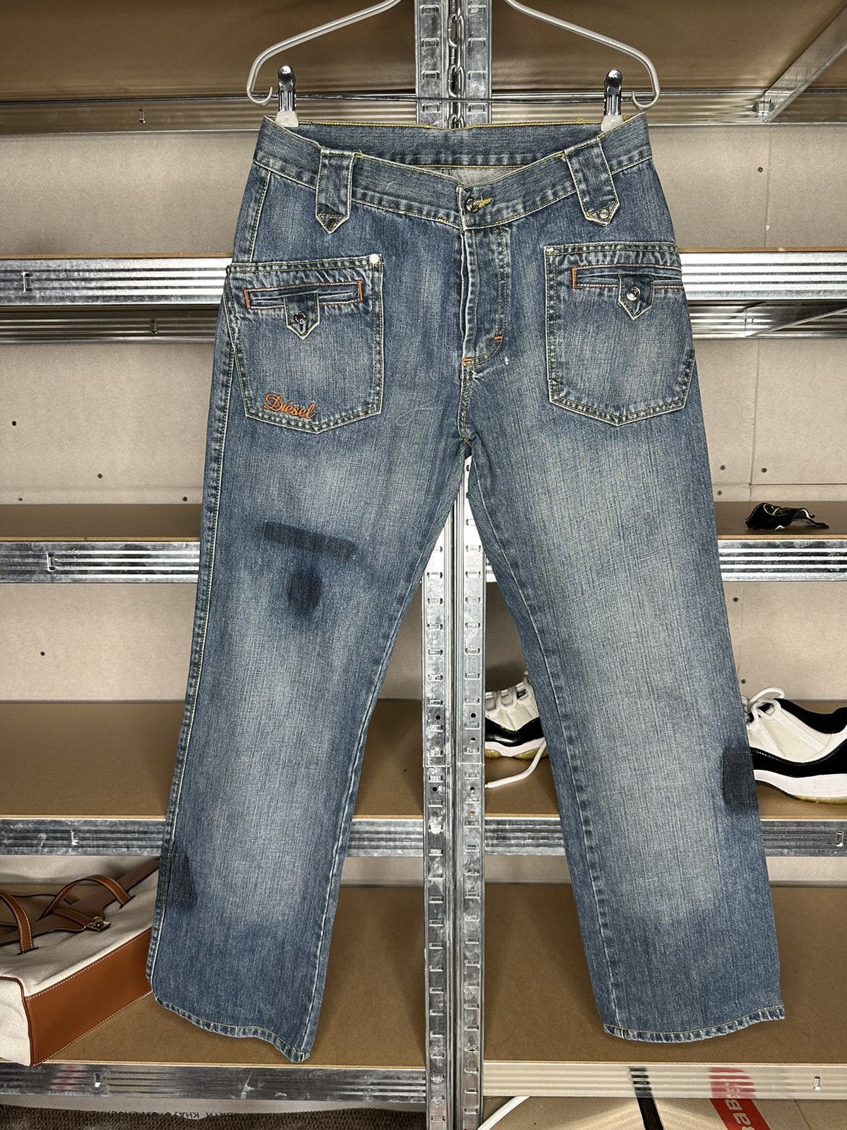 Pre-owned Diesel X Vintage Unisex Vintage Diesel Jeans Denim Pockets Pants In Blue