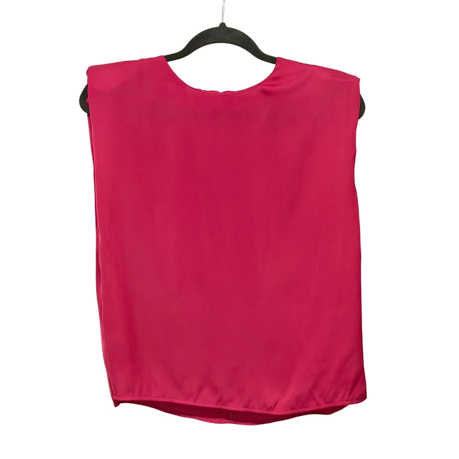 Other TCEC Fuchsia Pink Crew Neck Sleeveless Lightweight Blouse Size M / US 6-8 / IT 42-44 - 4 Thumbnail