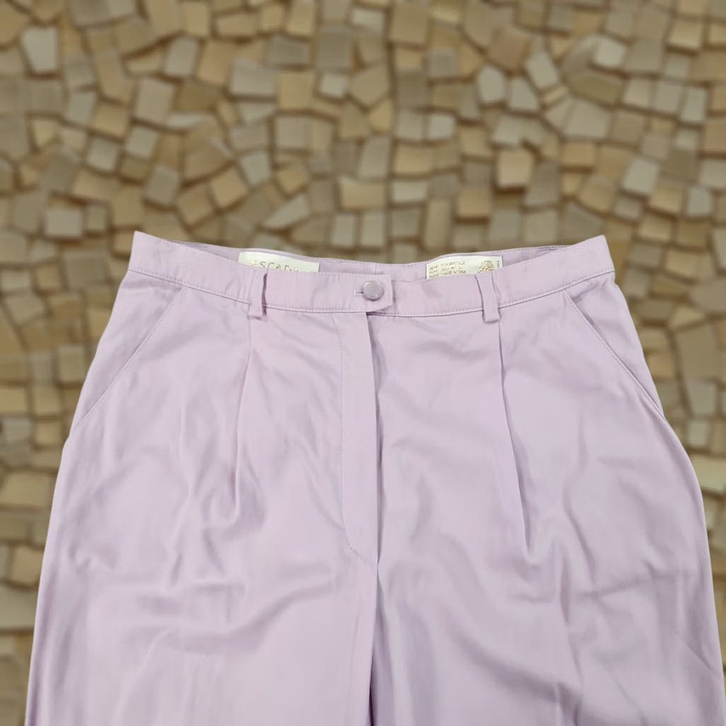 Escada ESCADA Womens Trousers Purple 38 Wool Straight Leg Career Pants Pleated High Rise Regular Dress Pants Mens Womens Girls Boys Size 26" / US 2 / IT 38 - 1 Thumbnail
