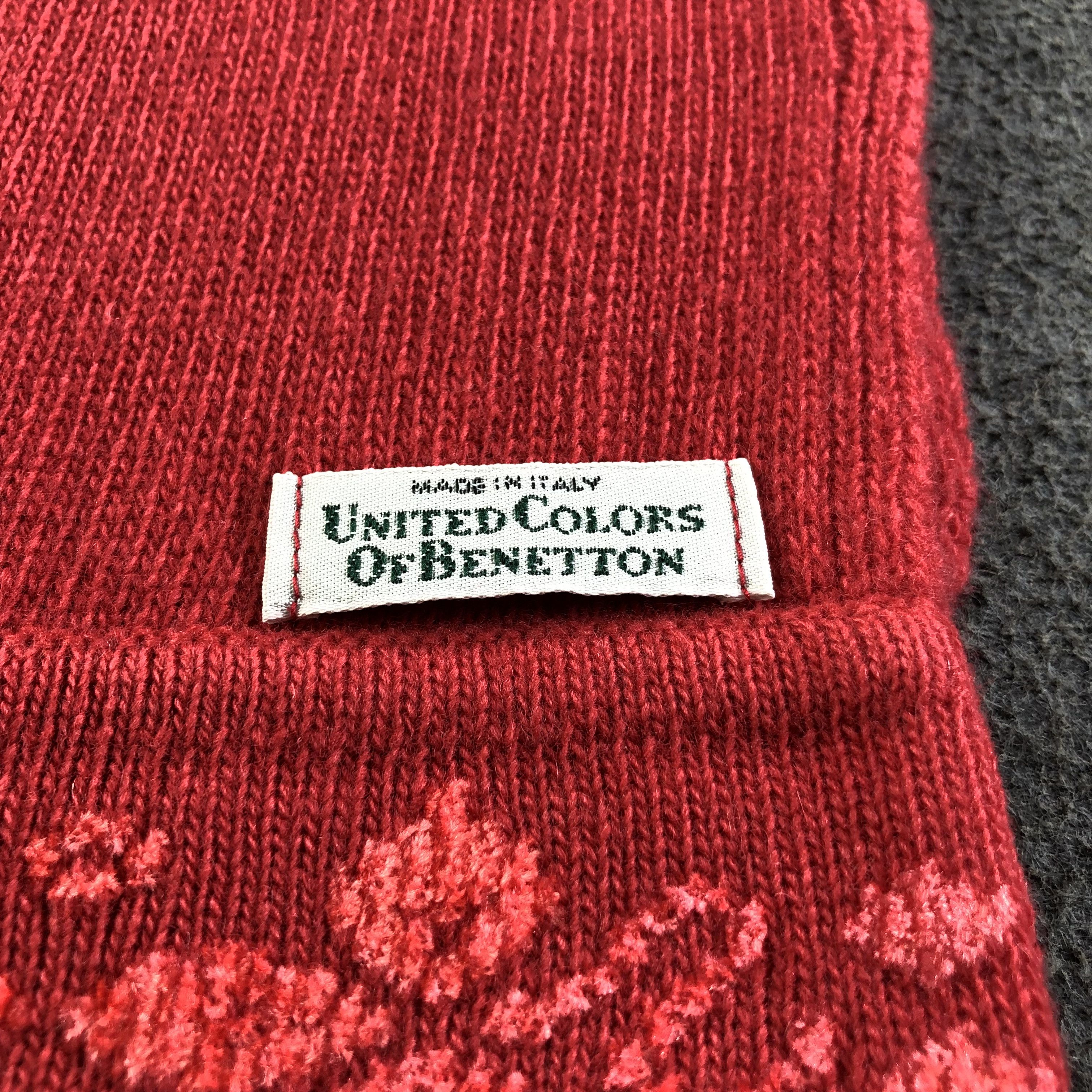 United Colors Of Benetton United Colors of Benetton Wool Scarf Muffler Neckwear V2584 Size ONE SIZE - 3 Thumbnail
