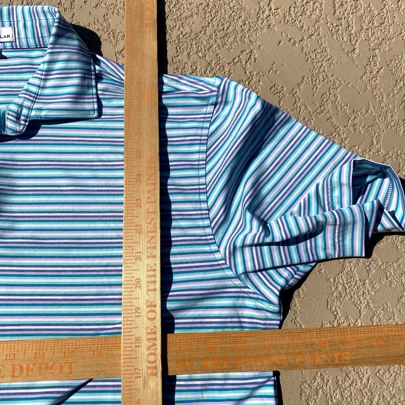 Peter Millar Peter Millar Polo Shirt M Blue Striped Golf Polo Shirt Mens Short Sleeve Casual Activewear Classic Summer Comfort Size US M / EU 48-50 / 2 - 4 Thumbnail