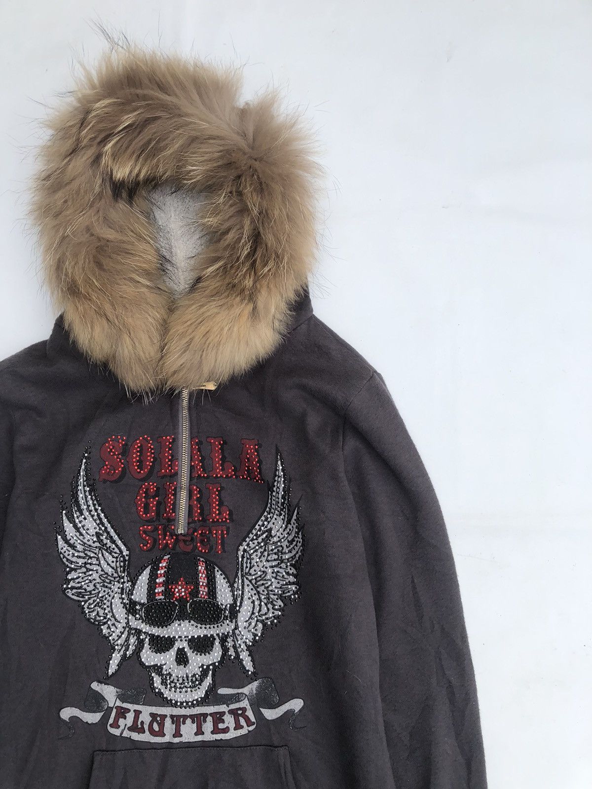If Six Was Nine × Japanese Brand × Le Grande Bleu (L.G.B.) Faux Zipper Fur Skulls Solala Girl Sweet Hoodie Size US L / EU 52-54 / 3 - 4 Thumbnail