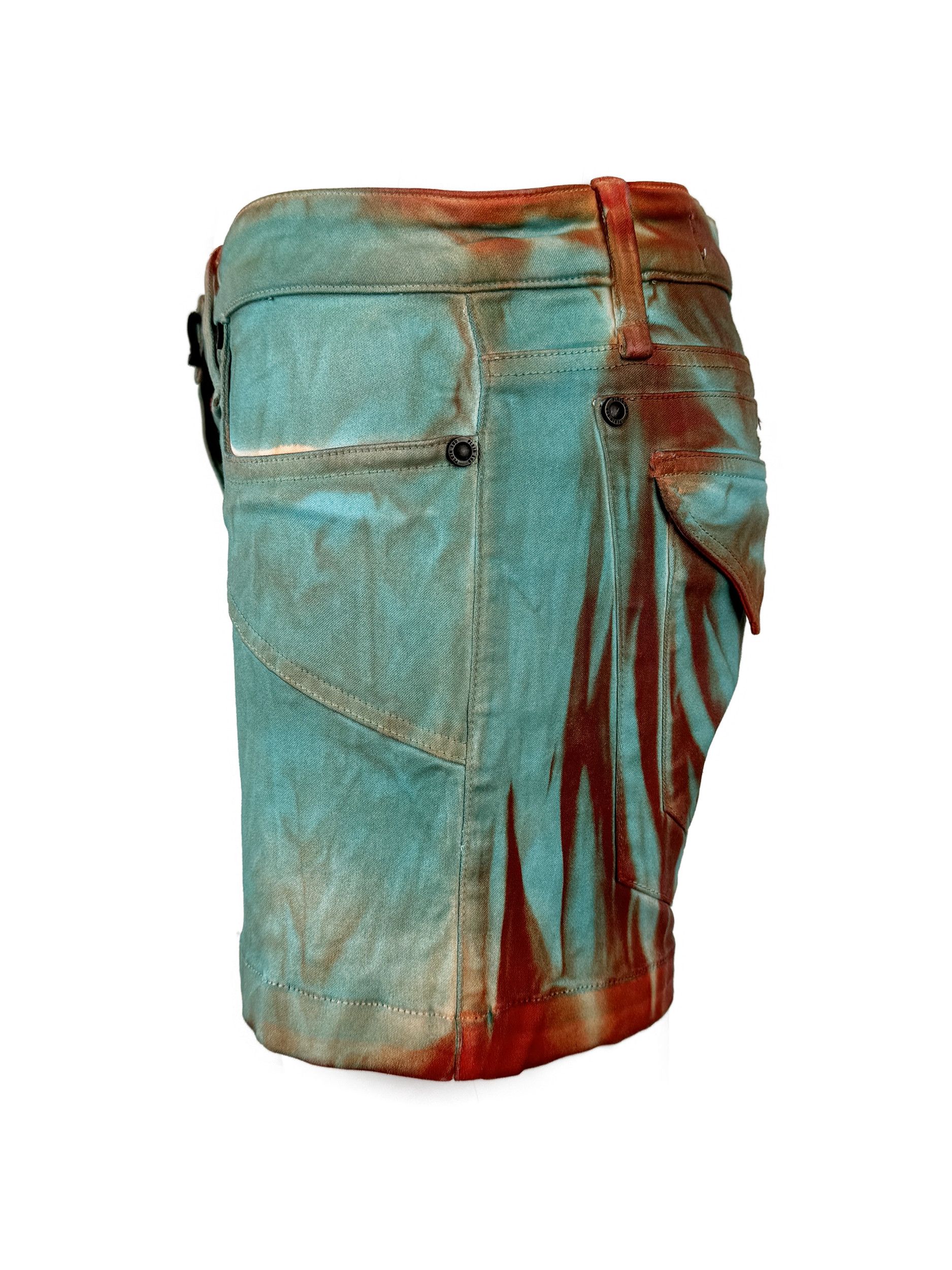plein sud Plein Sud Jeanius Denim Print Shorts Jeans Vintage 00s Size 28" / US 6 / IT 42 - 9 Thumbnail