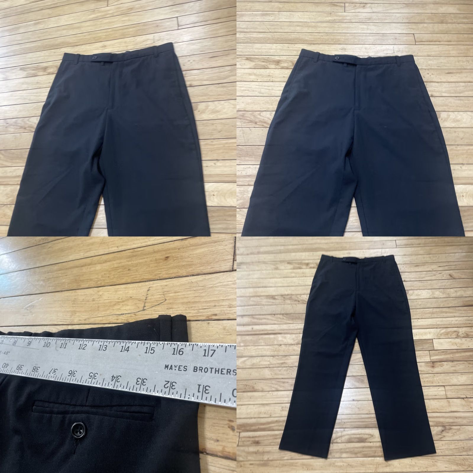 Banana Republic VINTAGE Banana Republic Dress Pants Men 32R Black Wool Flat Front Slacks 2001 Wool Blend Stretch 90s Y2k Dress Pants Mens Size US 32 / EU 48 - 11 Thumbnail