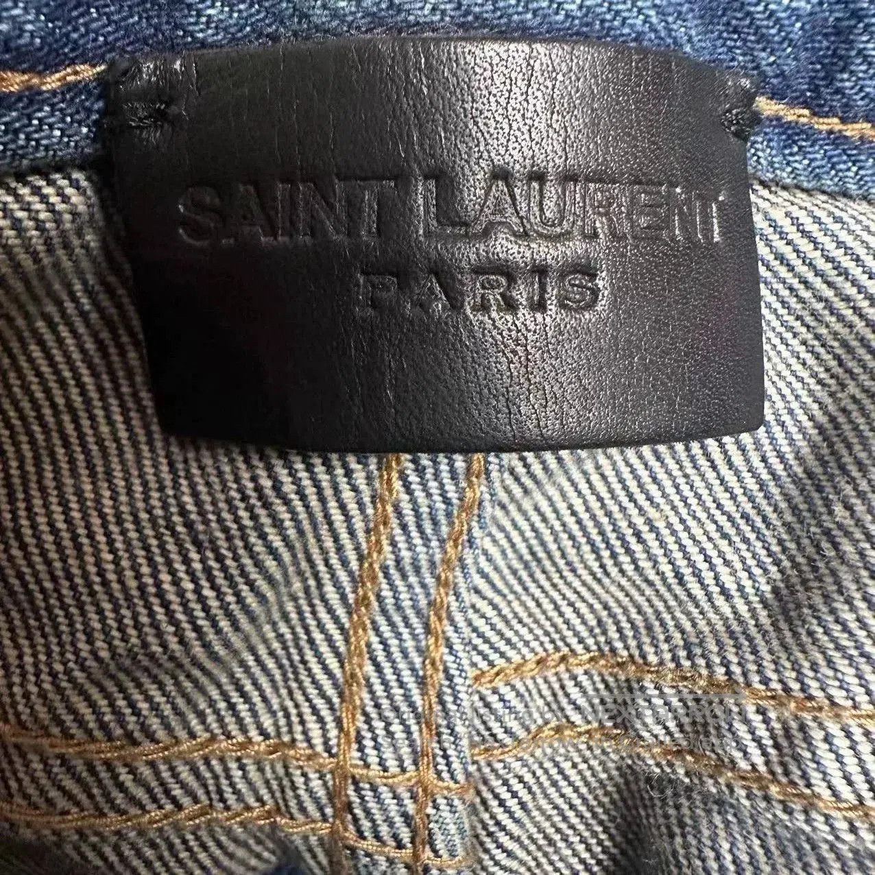 Saint Laurent Paris Saint Laurent Blue Frayed Denim Shorts. Size 28" / US 6 / IT 42 - 3 Thumbnail