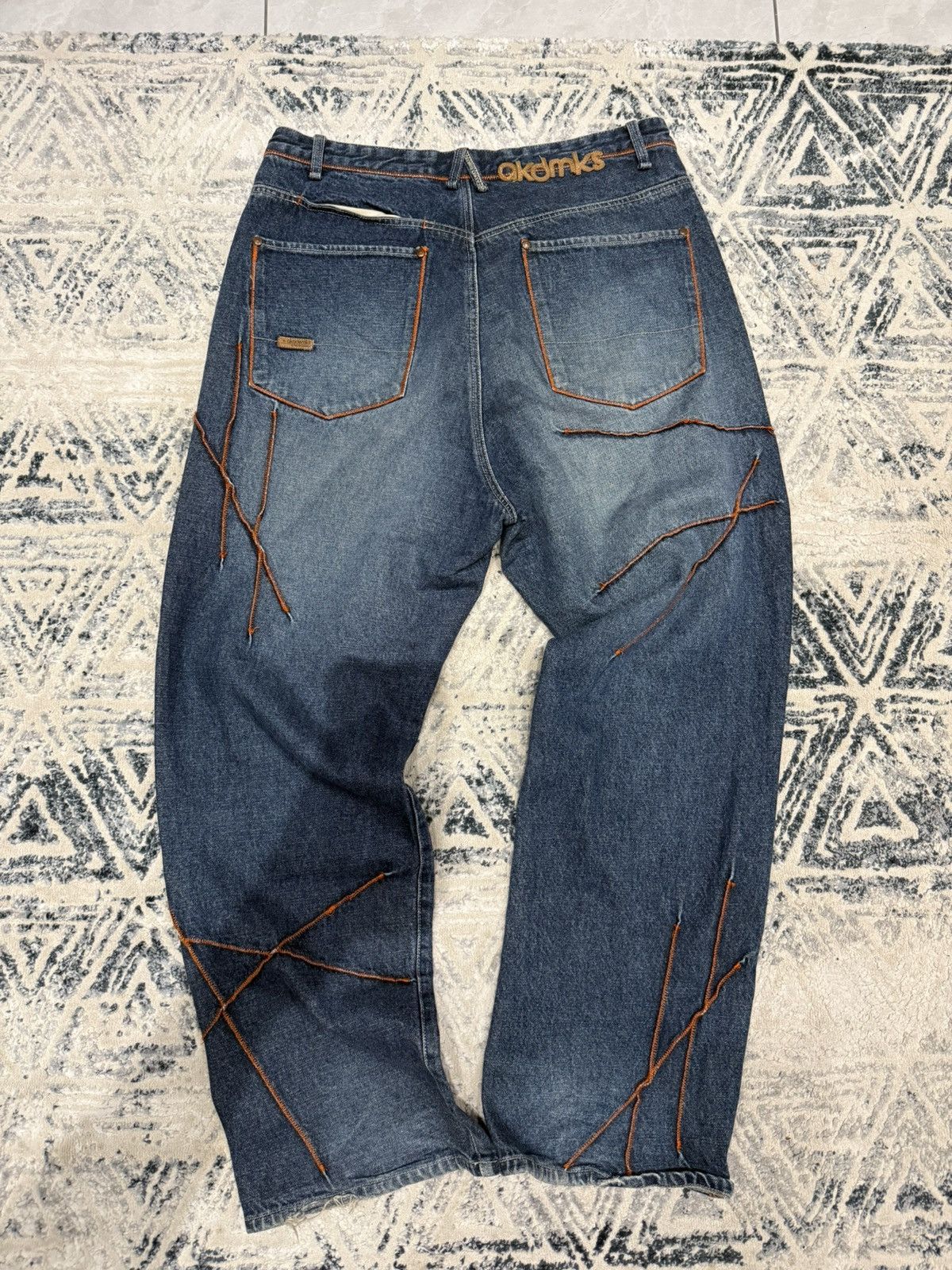 Akademiks Y2K Akademiks Baggy Fit Orange Stitched Accents Size US 36 / EU 52 - 9 Thumbnail