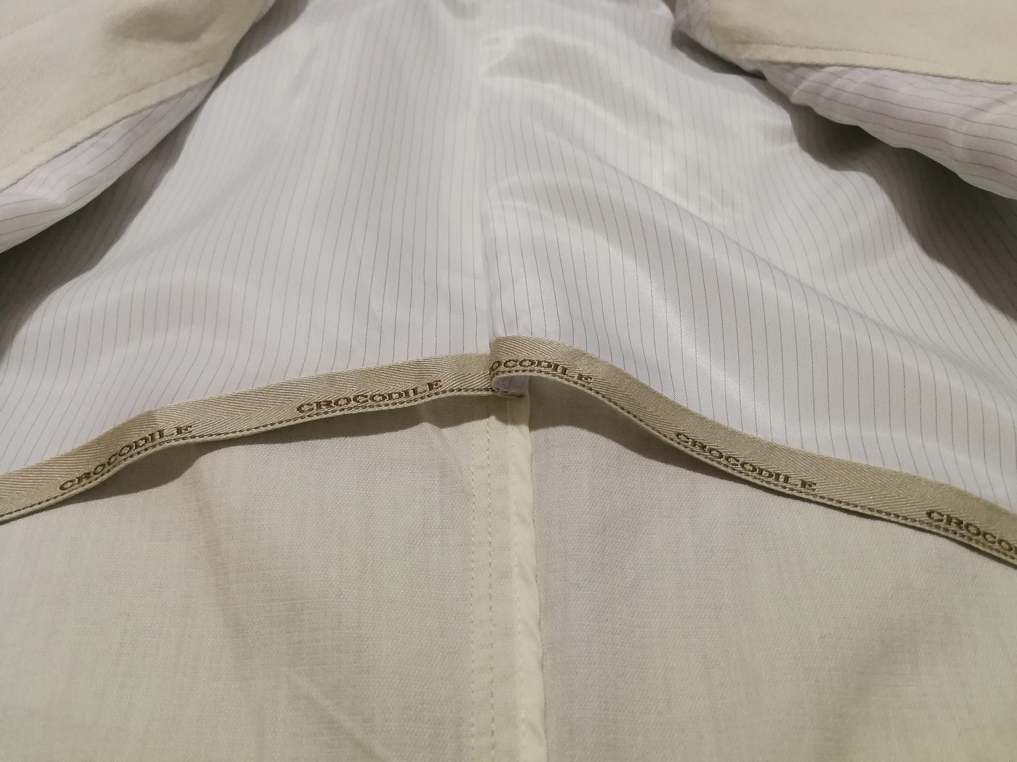 Japanese Brand Crocodile blazer cotton cream M 1775 Size 38S - 9 Thumbnail