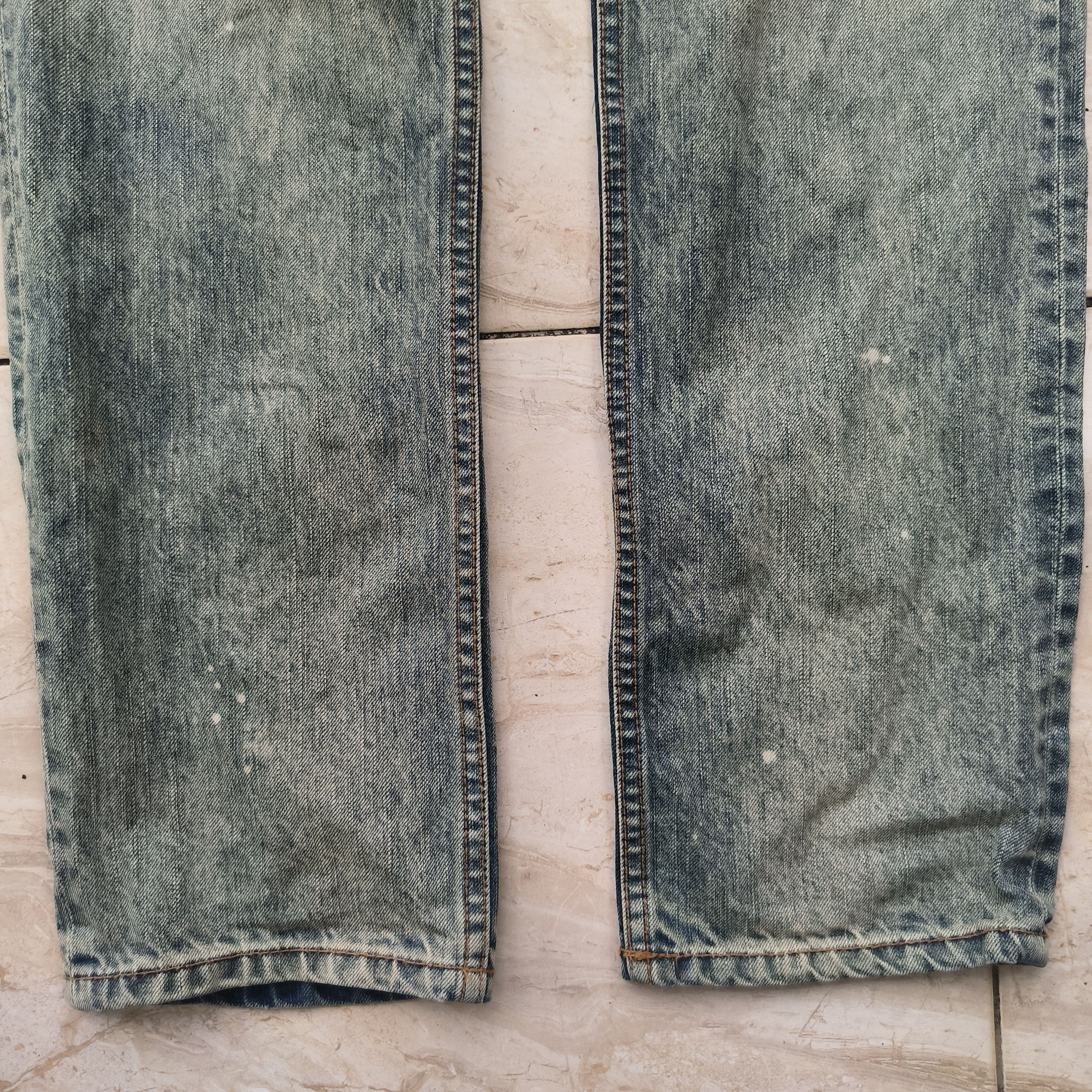 Japanese Brand Krafted Mud Wash Distressed Denim Jeans Size US 32 / EU 48 - 2 Thumbnail