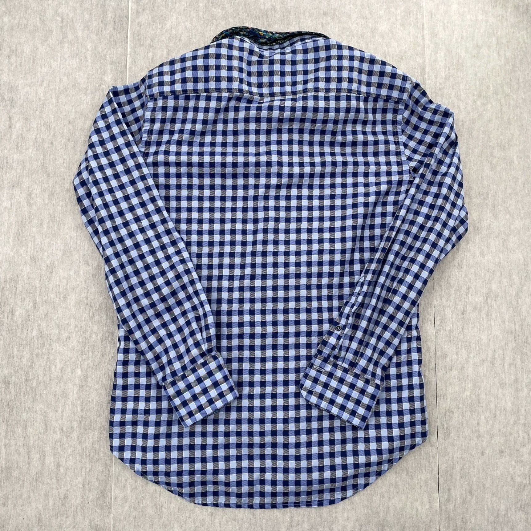 Robert Graham VINTAGE Robert Graham Shirt Men Adult Small Blue Gingham Plaid Long Sleeve Button Up Collared Size US S / EU 44-46 / 1 - 2 Thumbnail