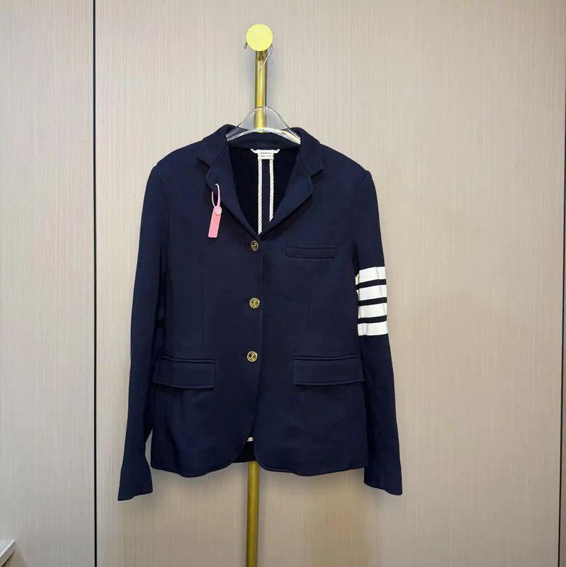 Thom Browne Navy Wool Women's Jacket 0089