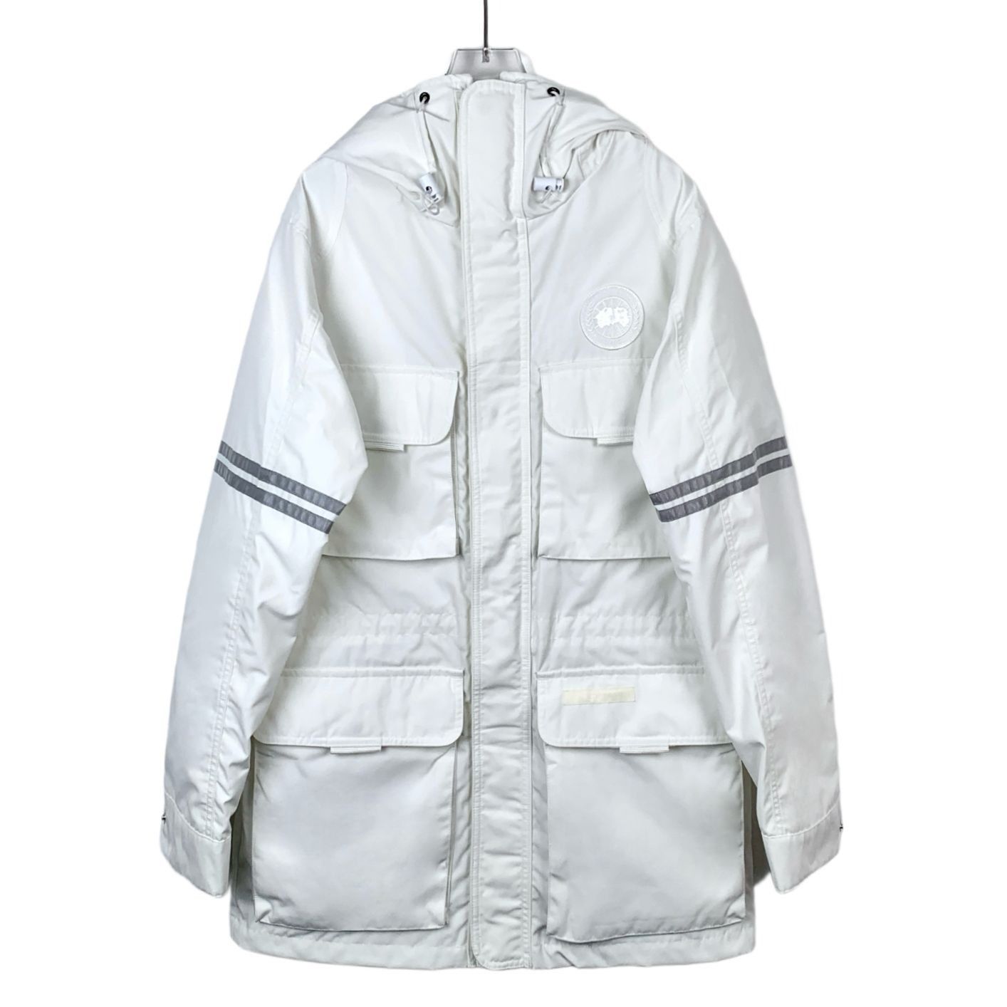 Canada Goose Canada Goose White Hooded Down Jacket (Size M) Size M / US 6-8 / IT 42-44 - 1 Thumbnail