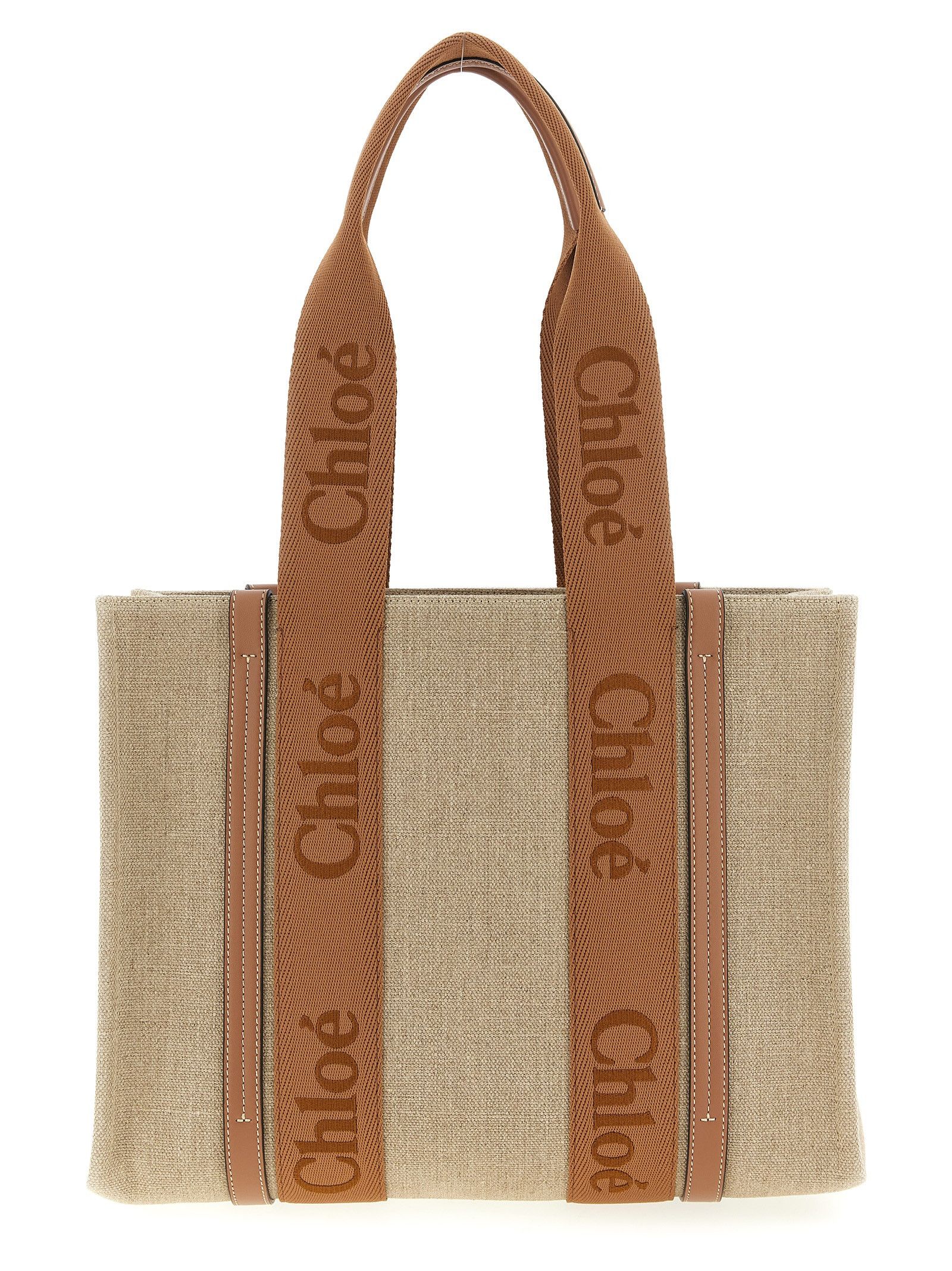 Chloe 'Woody Medium' shopping bag Size ONE SIZE - 1 Thumbnail