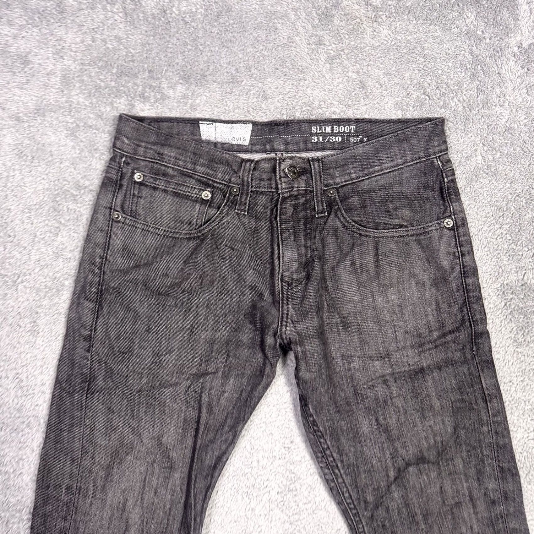 Levi's Vintage Levi'S 507 Jeans Mens 31x30 Faded Y2K Slim Bootcut Flared Denim Pants X - 80s 90s Style - Fit Size US 31 - 3 Thumbnail