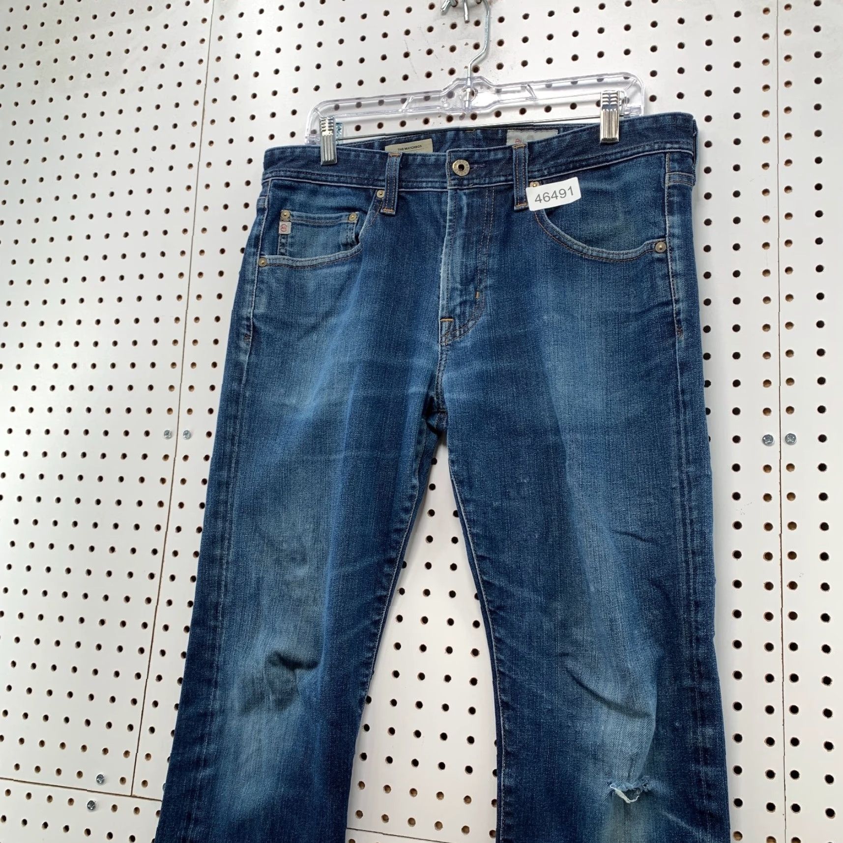 Denime AG Adriano Goldschmied Jeans The Everett 34X34 Blue Denim Slim Straight 5-Pocket Style Men’s Size US 34 / EU 50 - 7 Thumbnail