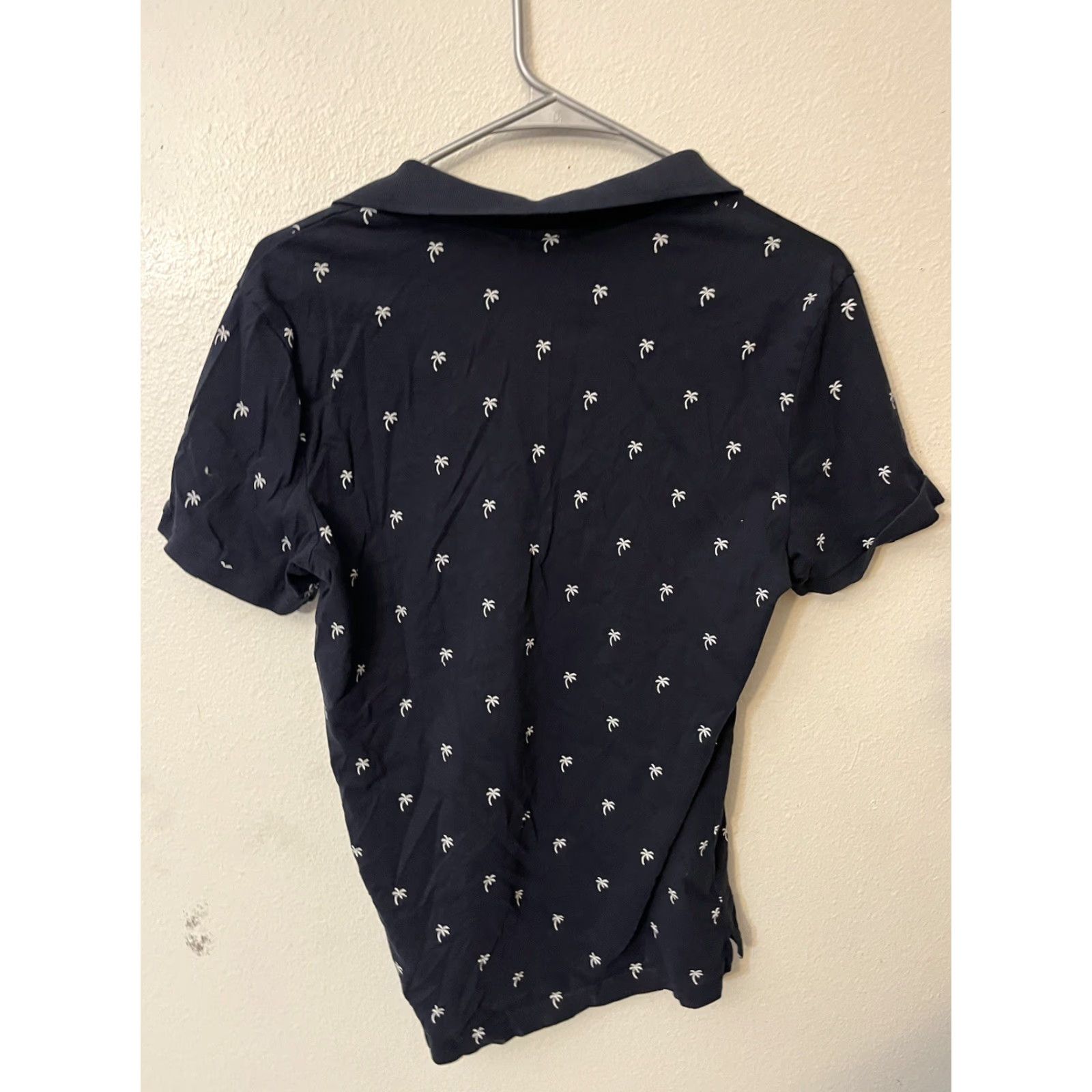 H&M H&M Palm Tree Polo Shirt Slim Fit Small Blue Business Casual Mens Size US S / EU 44-46 / 1 - 2 Thumbnail