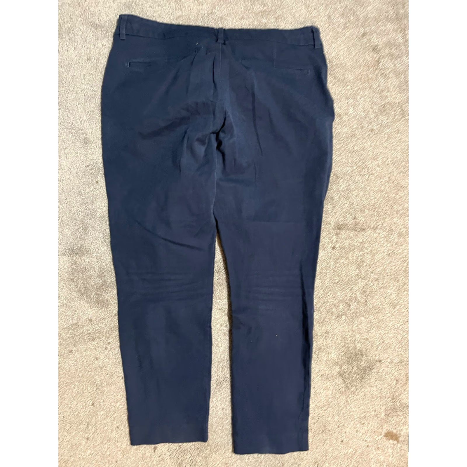 Old Navy Old Navy Pants Women Size 12 Navy Blue Pixie Crop Ankle Slim Pockets Mid Rise Cotton Blend Size 34" / US 12 / IT 48 - 3 Thumbnail