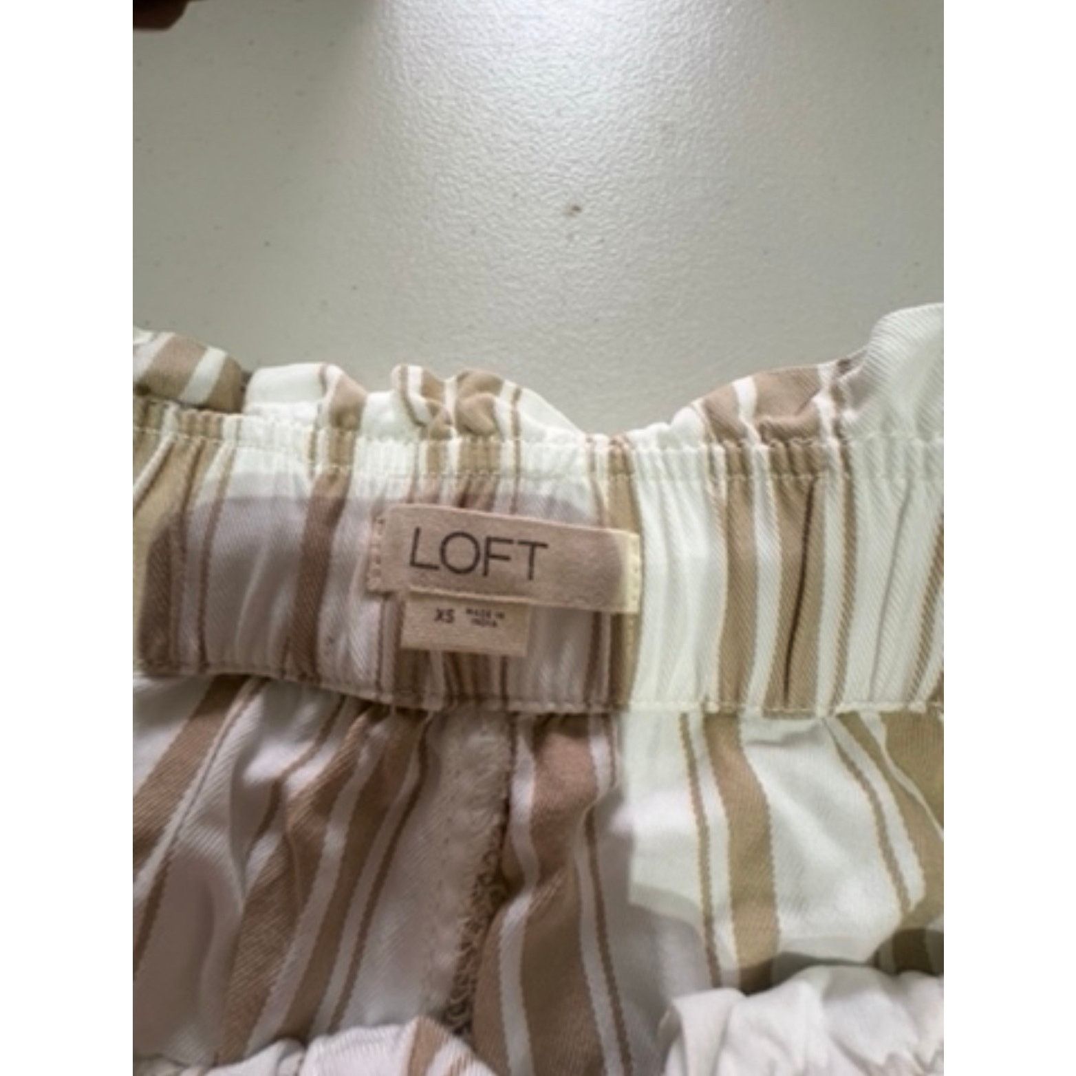 Loft LOFT Womens XS Striped Wide Leg Pants Pull On Elastic Waist Size 26" / US 2 / IT 38 - 4 Thumbnail