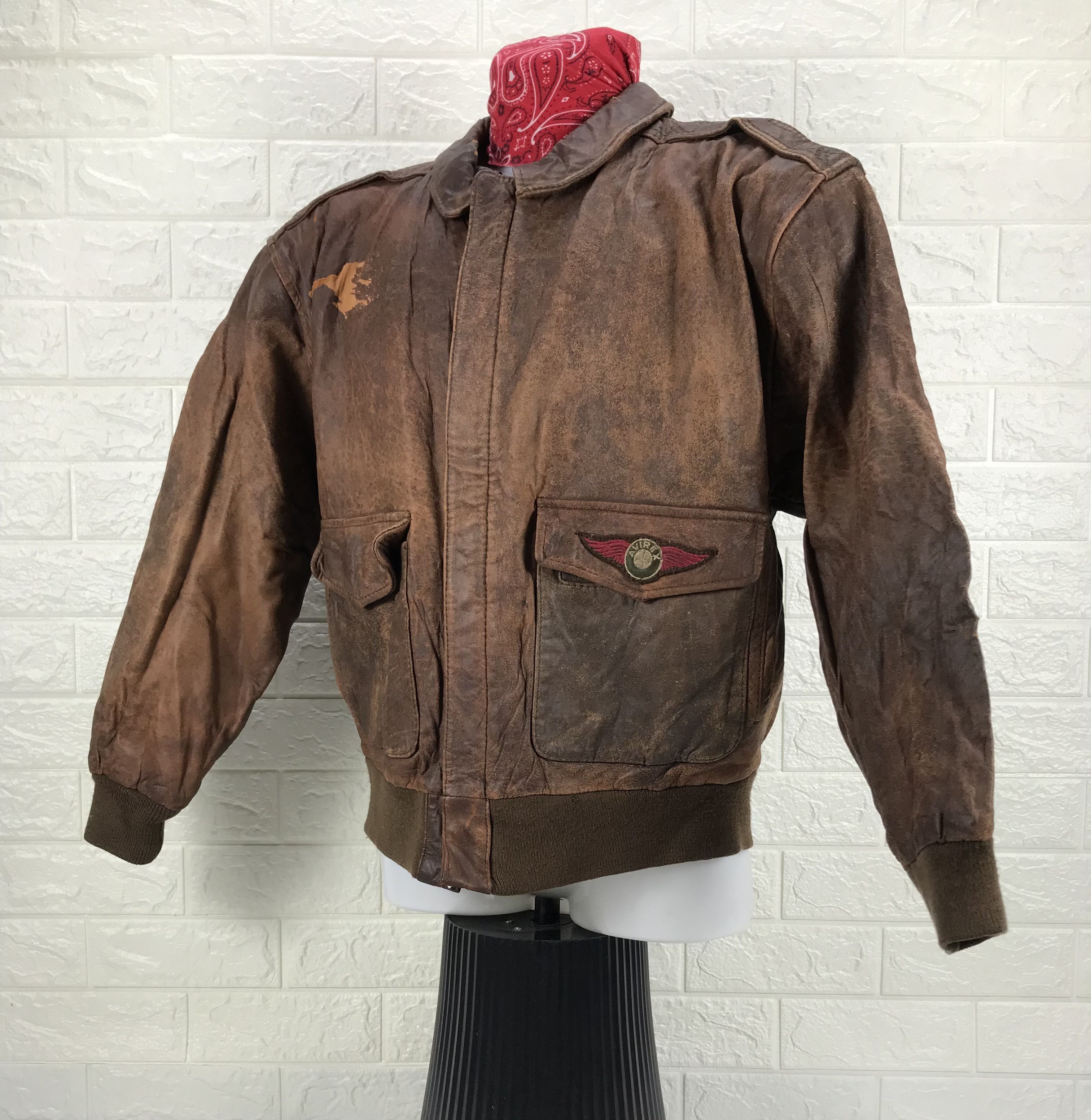 Avirex Vintage Avirex US Army Air Force Old Leather Flight Jacket Size US L / EU 52-54 / 3 - 3 Thumbnail