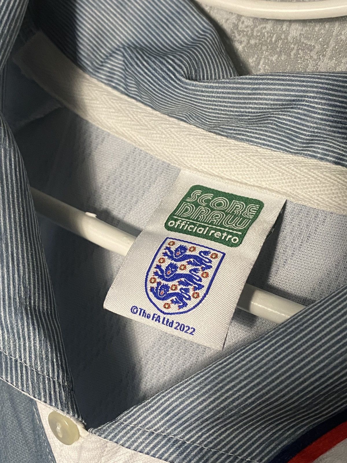Other UK Vintage England Soccer Jersey Score Draw 1996 Football Size US XL / EU 56 / 4 - 3 Thumbnail