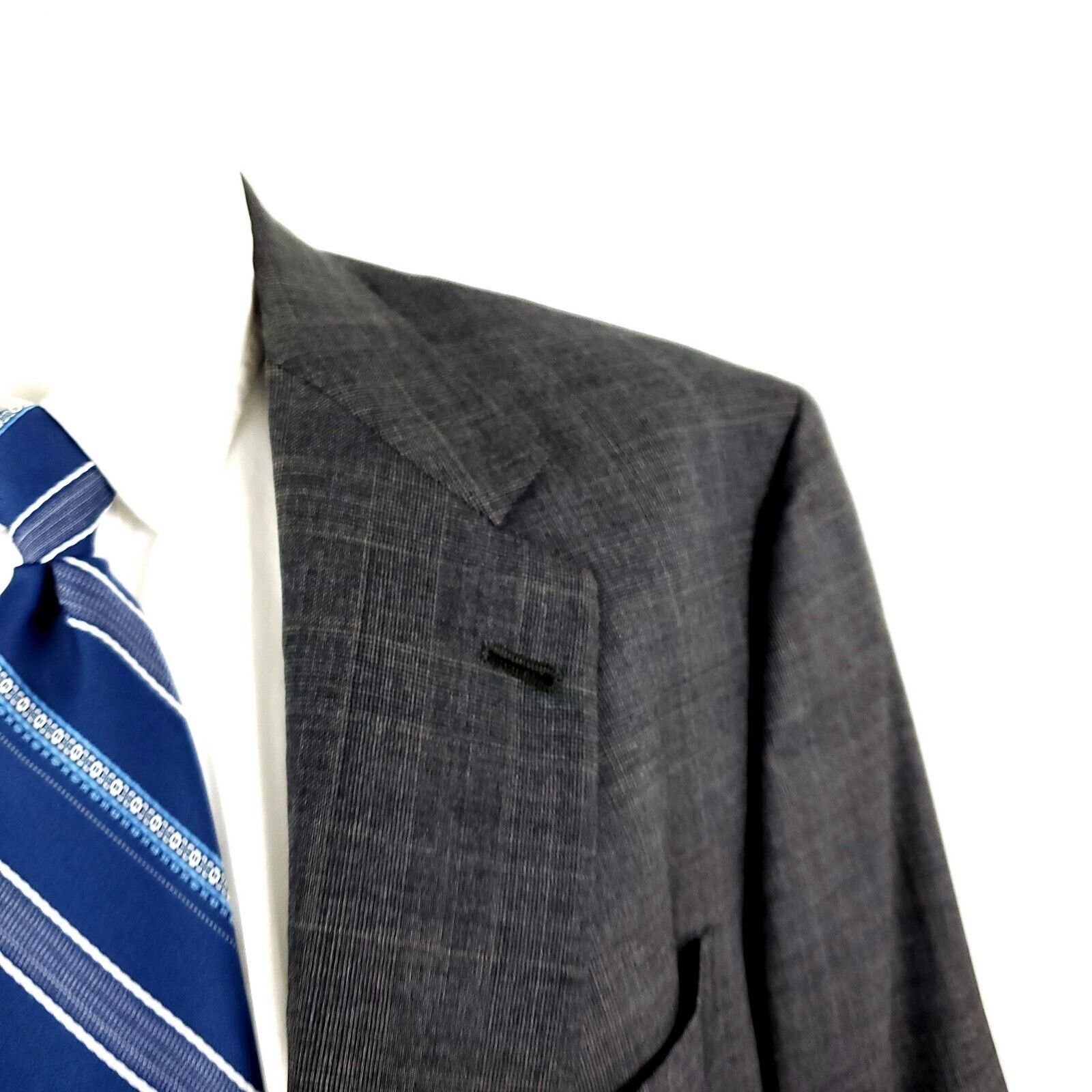 Hart Schaffner Marx Hart Schaffner Marx Wool 2 Button Blazer 42R Gray Sharkskin Size 42R - 2 Thumbnail